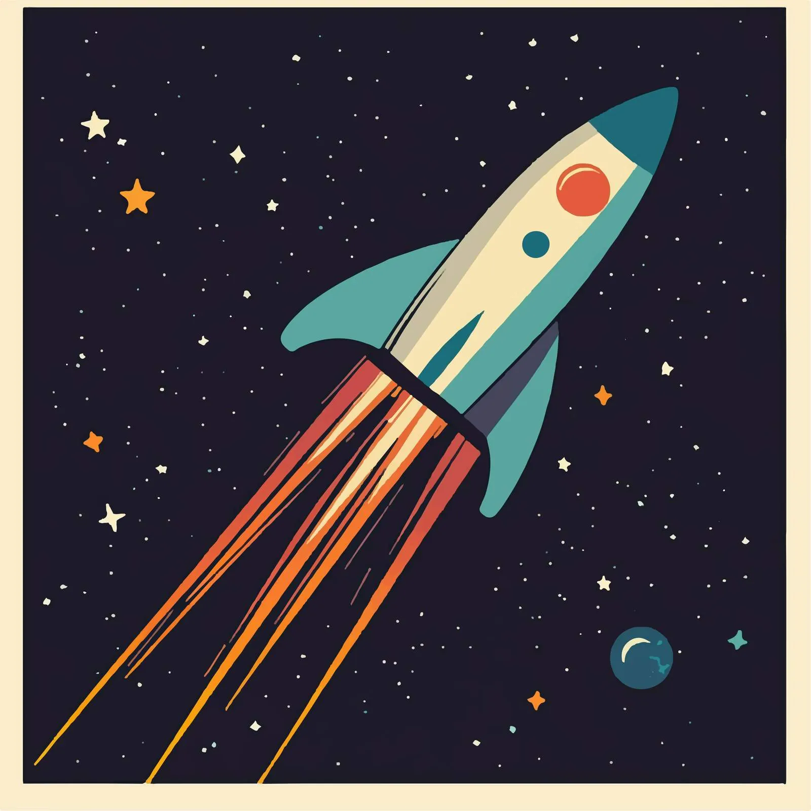 Flat Vector Illustration of a Shooting Star — free download from Dotvec
