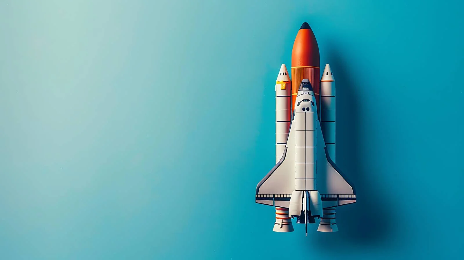Space Shuttle Rocket Launch Illustration — free download from Dotvec