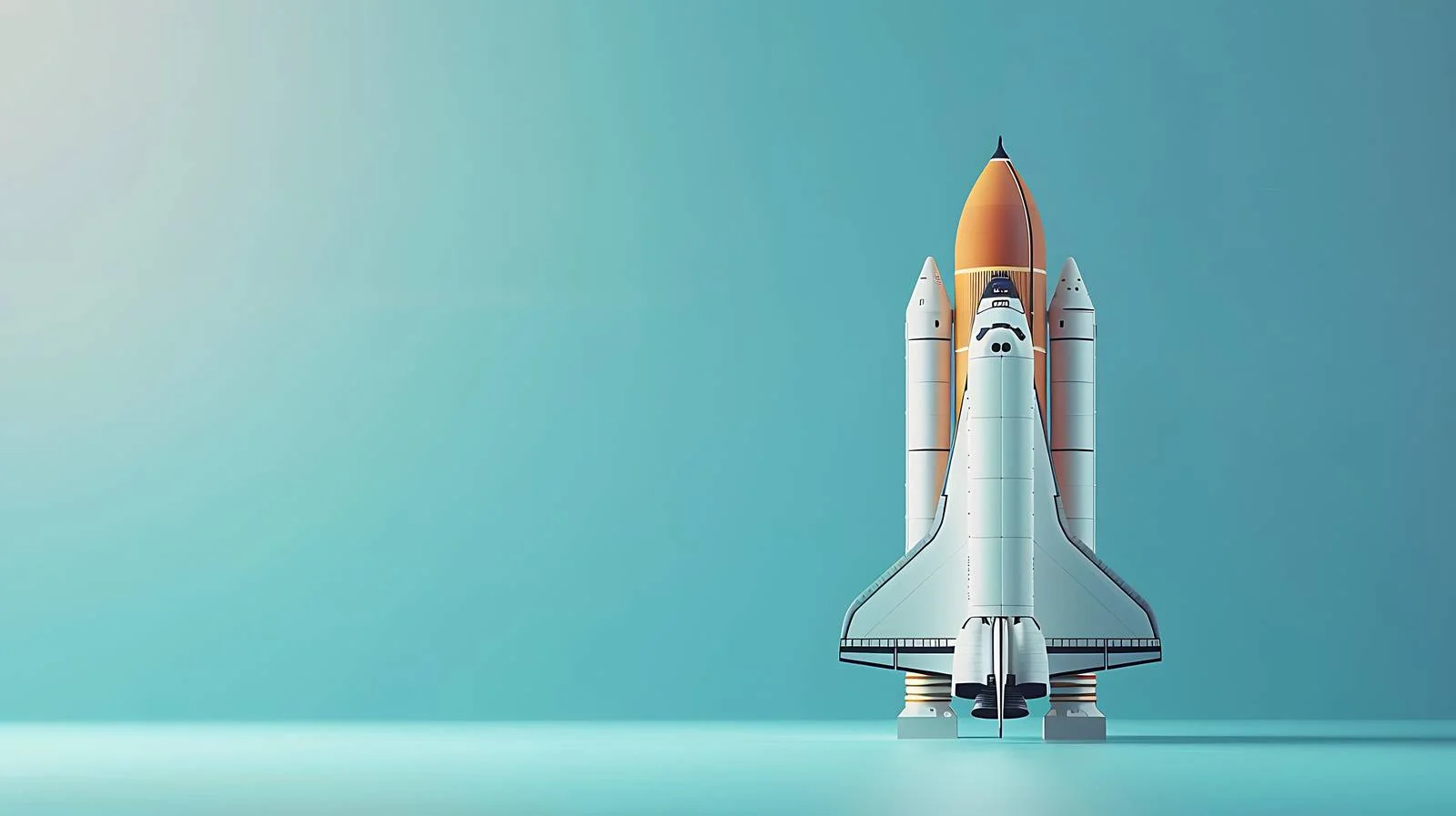 Space Shuttle Rocket on Blue Background — free download from Dotvec