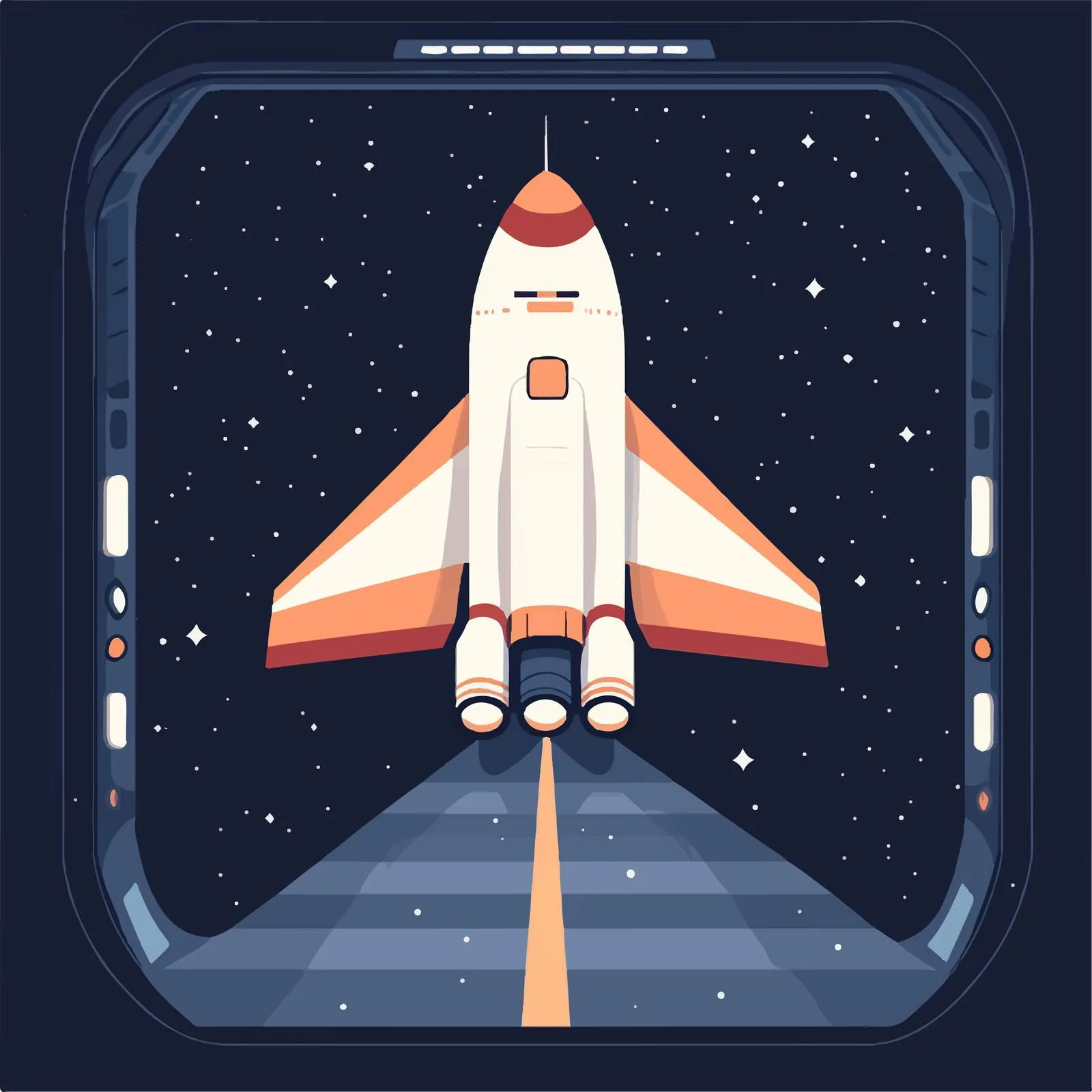 Flat Vector Illustration of Spaceship Travel — free download from Dotvec