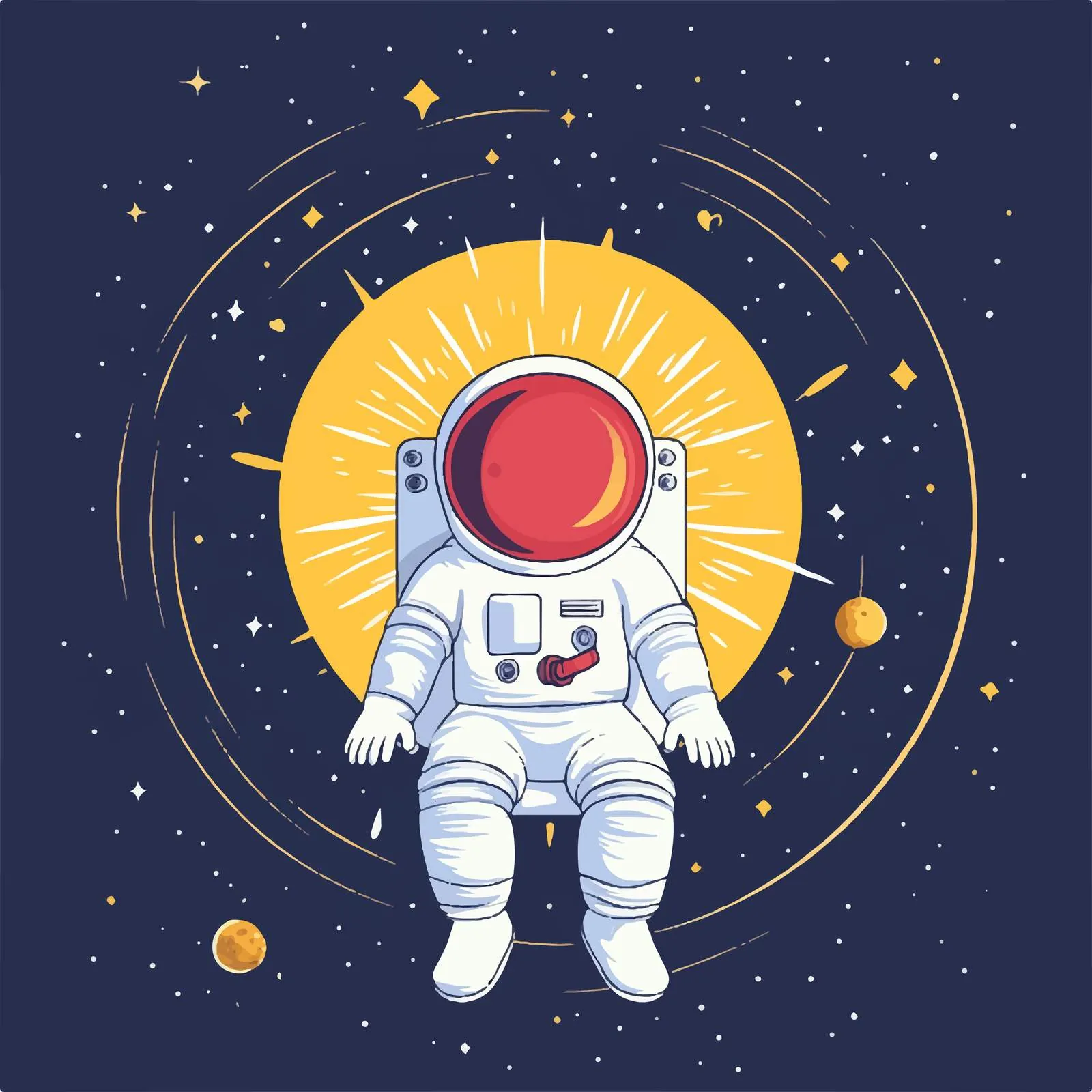 Cartoon Sun Vector Illustration — free download from Dotvec