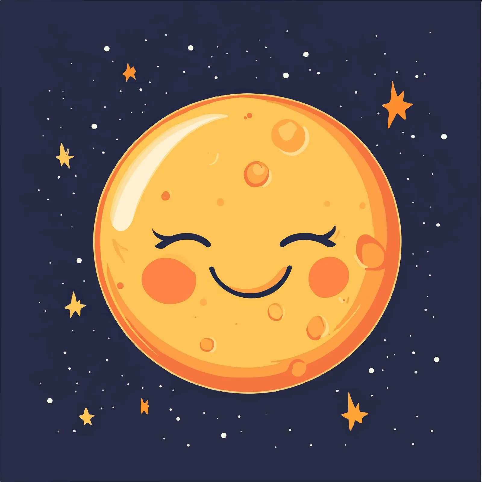Cartoon Sun Vector Illustration in Space — free download from Dotvec