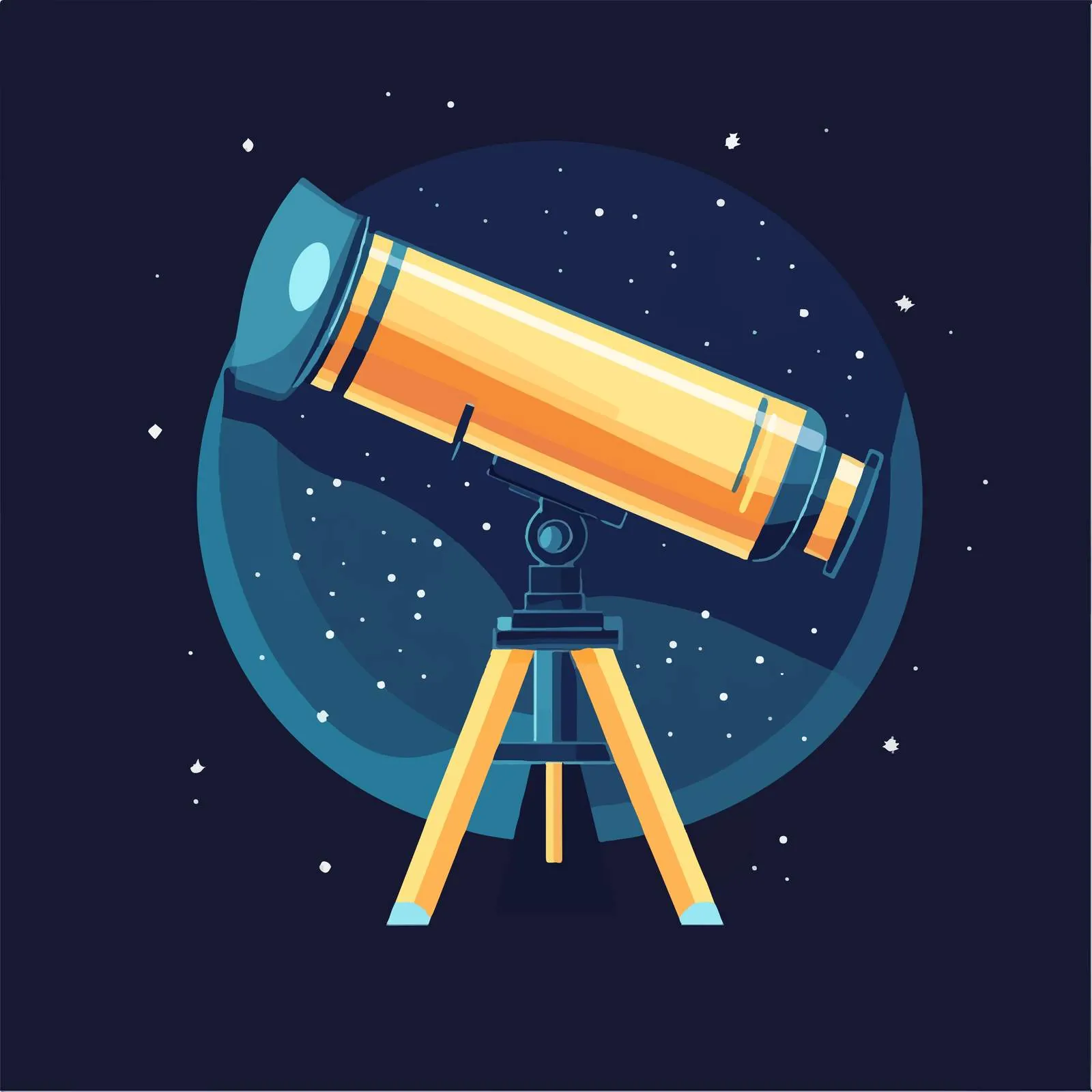 Flat Vector Space Telescope Icon Illustration — free download from Dotvec