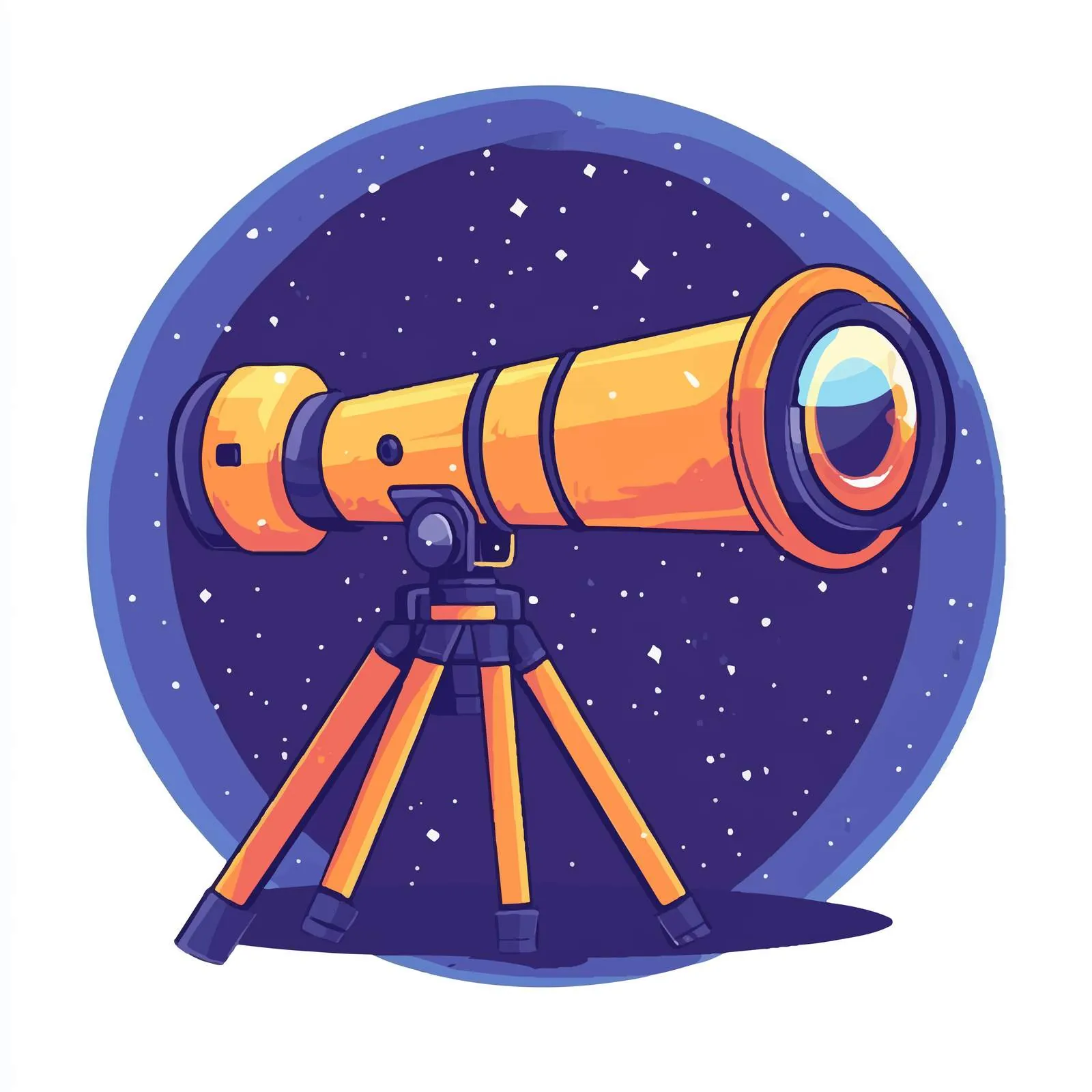 Flat Vector Space Telescope Icon Illustration — free download from Dotvec