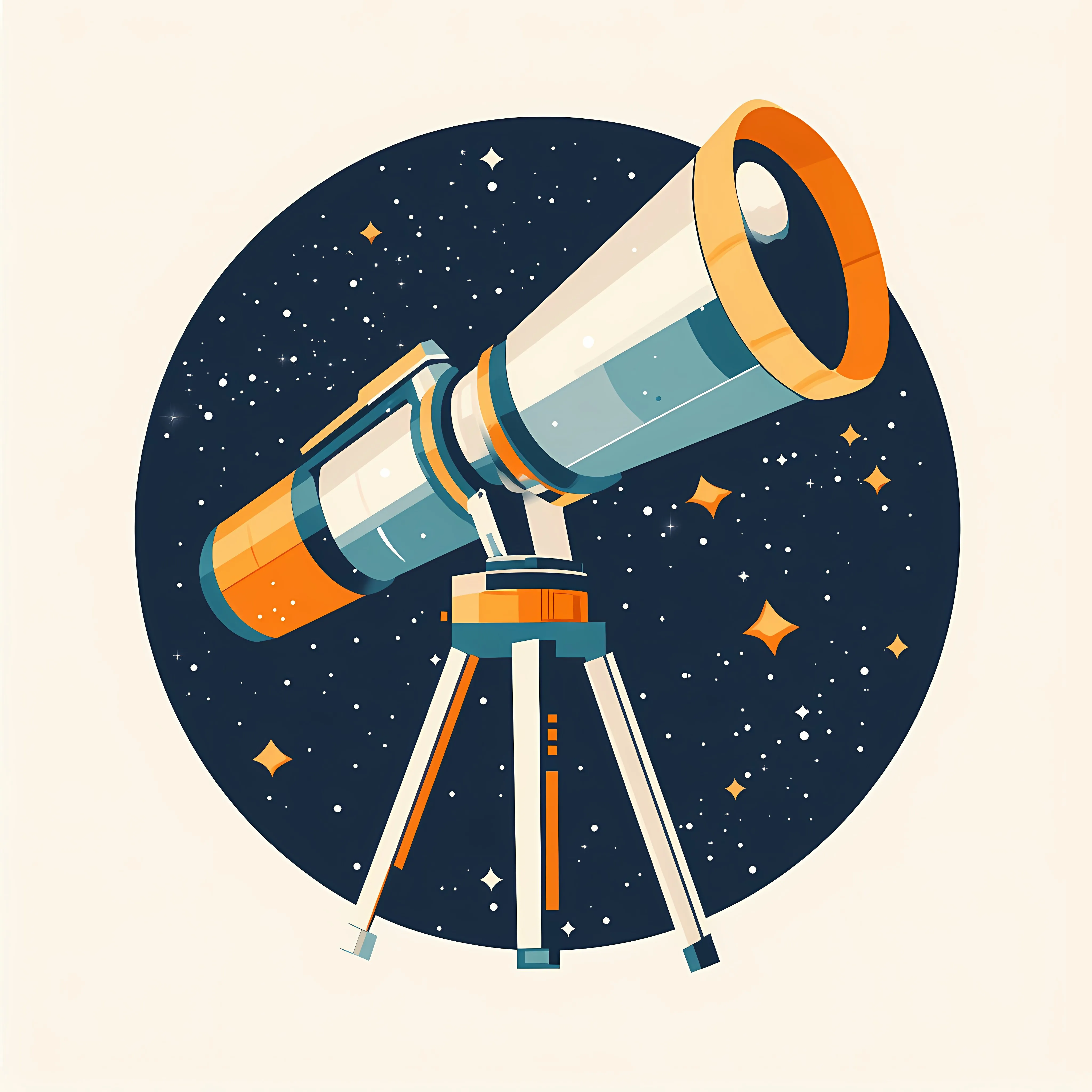 Flat Vector Illustration of Space Telescope Science – free evidence image from Dotvec