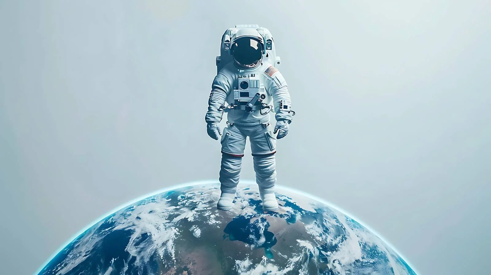 Spaceman on Earth Planet Background – free spaceman image from Dotvec