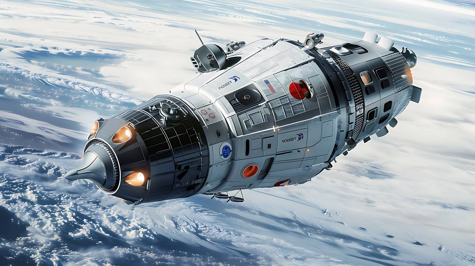 Apollo Orbital Module Observing Earth — free download from Dotvec