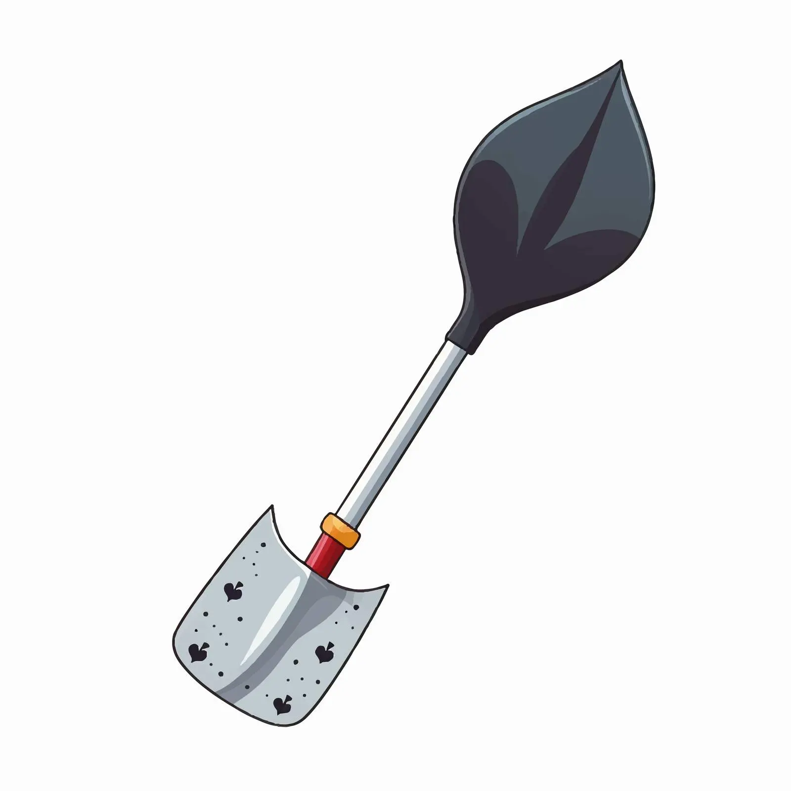 Top View Spade Vector Illustration on White Background — free download from Dotvec