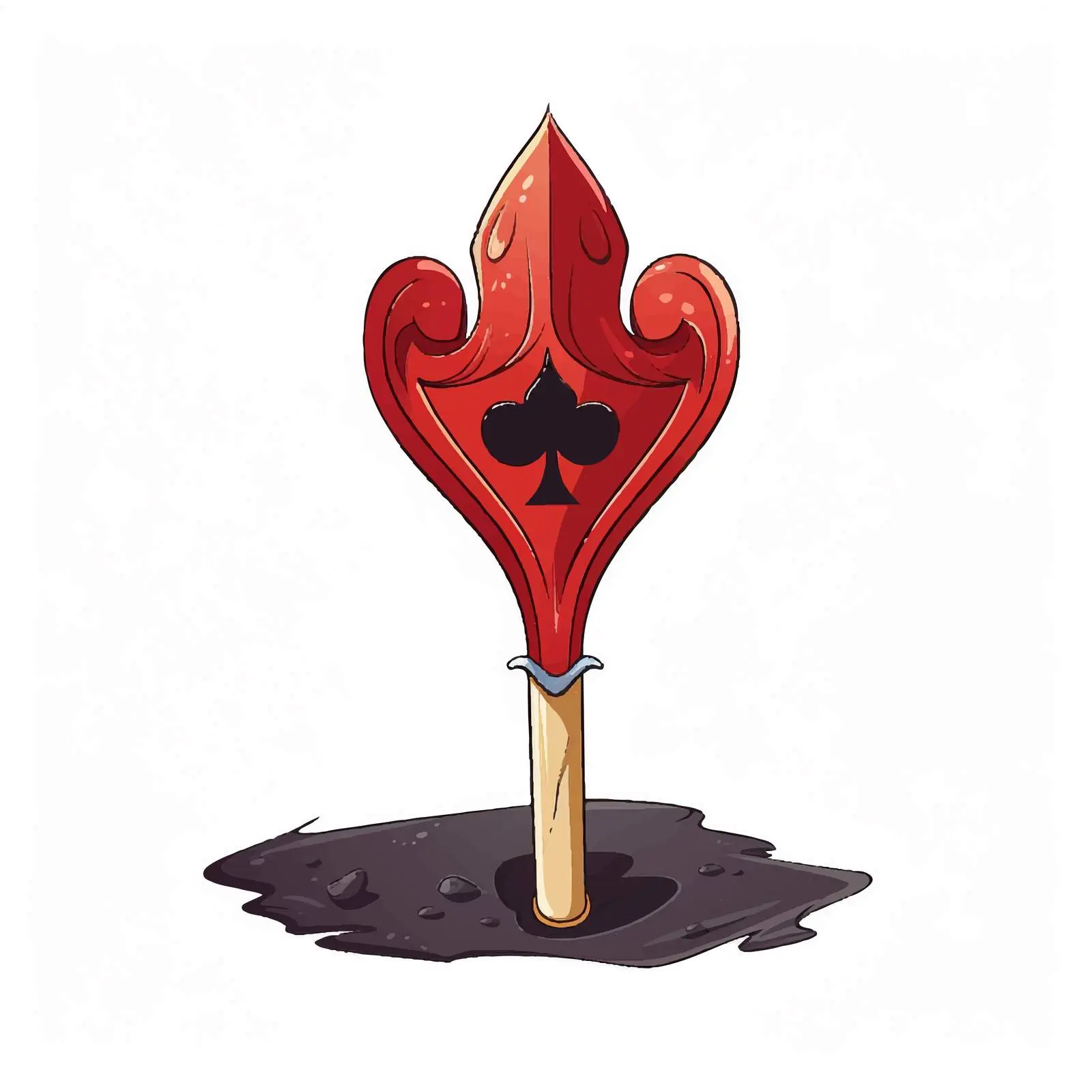 Top View Spade Vector Illustration on White Background — free download from Dotvec