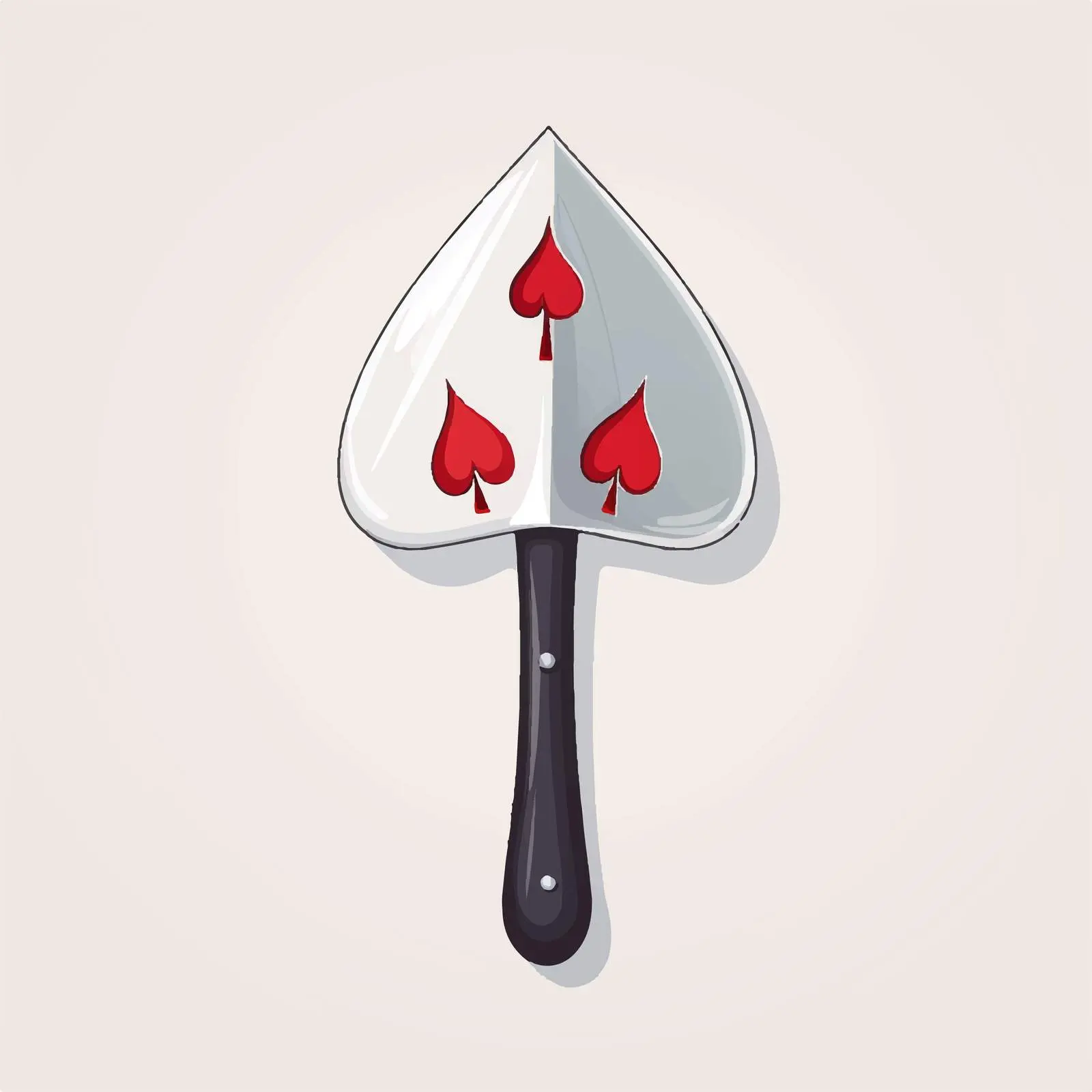 Top View Spade Vector Illustration on White Background — free download from Dotvec