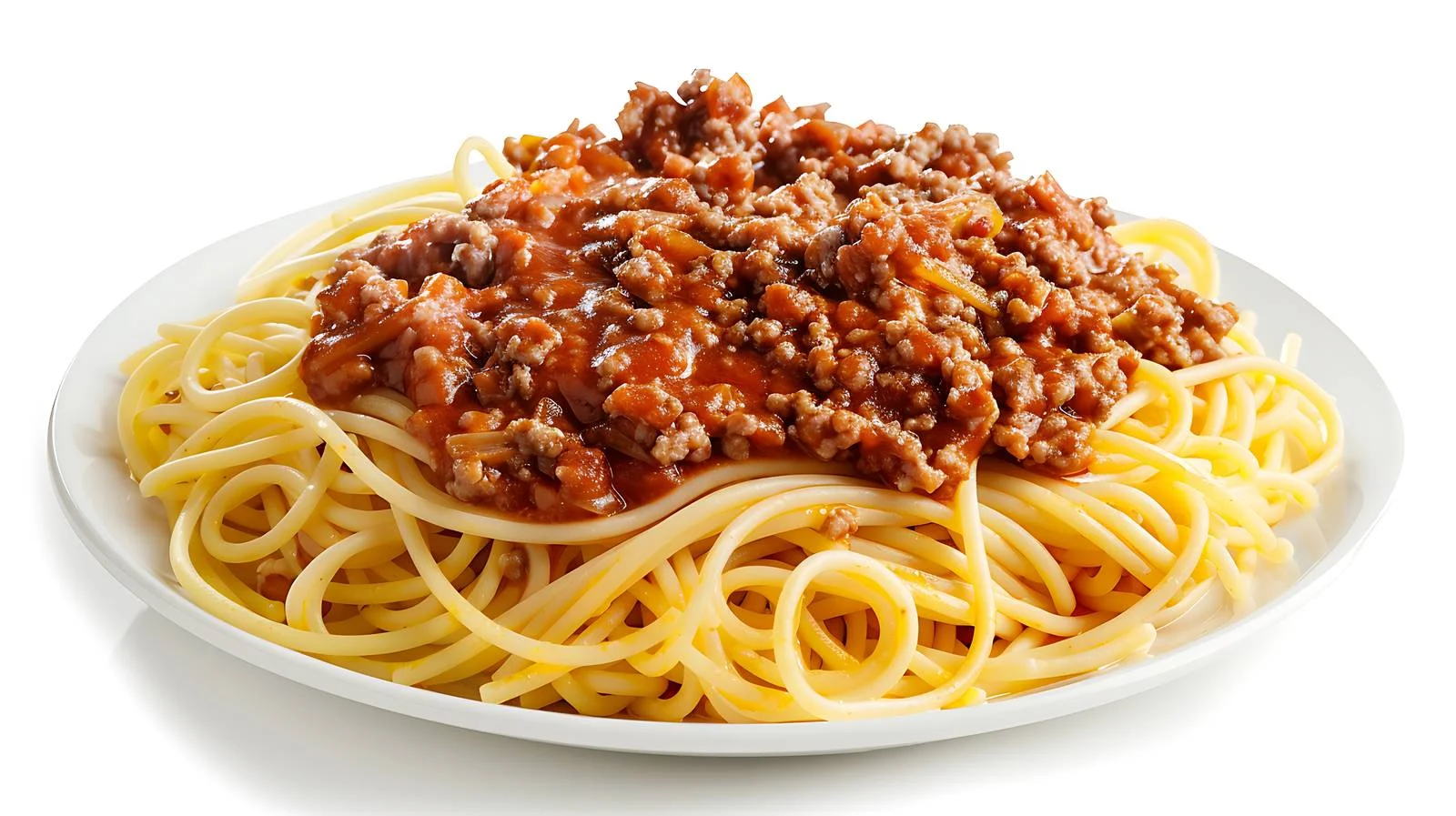 Classic Spaghetti Bolognese on White Background — free download from Dotvec
