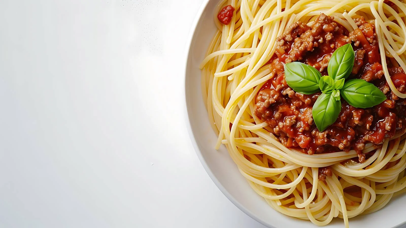 Classic Spaghetti Bolognese on White Background — free download from Dotvec