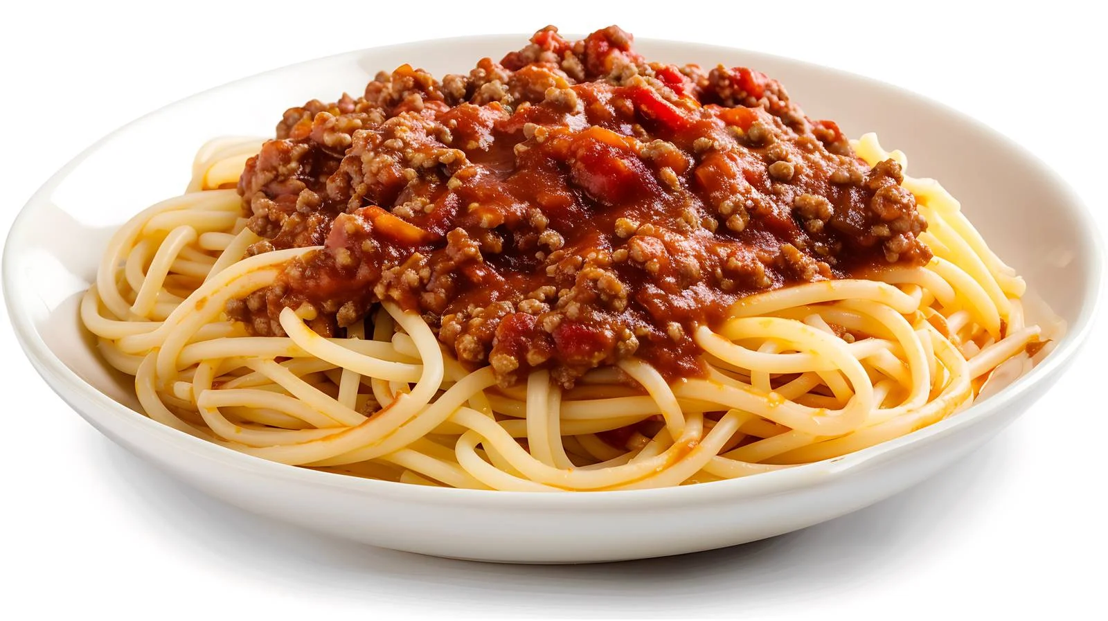 Classic Spaghetti Bolognese on White Background — free download from Dotvec