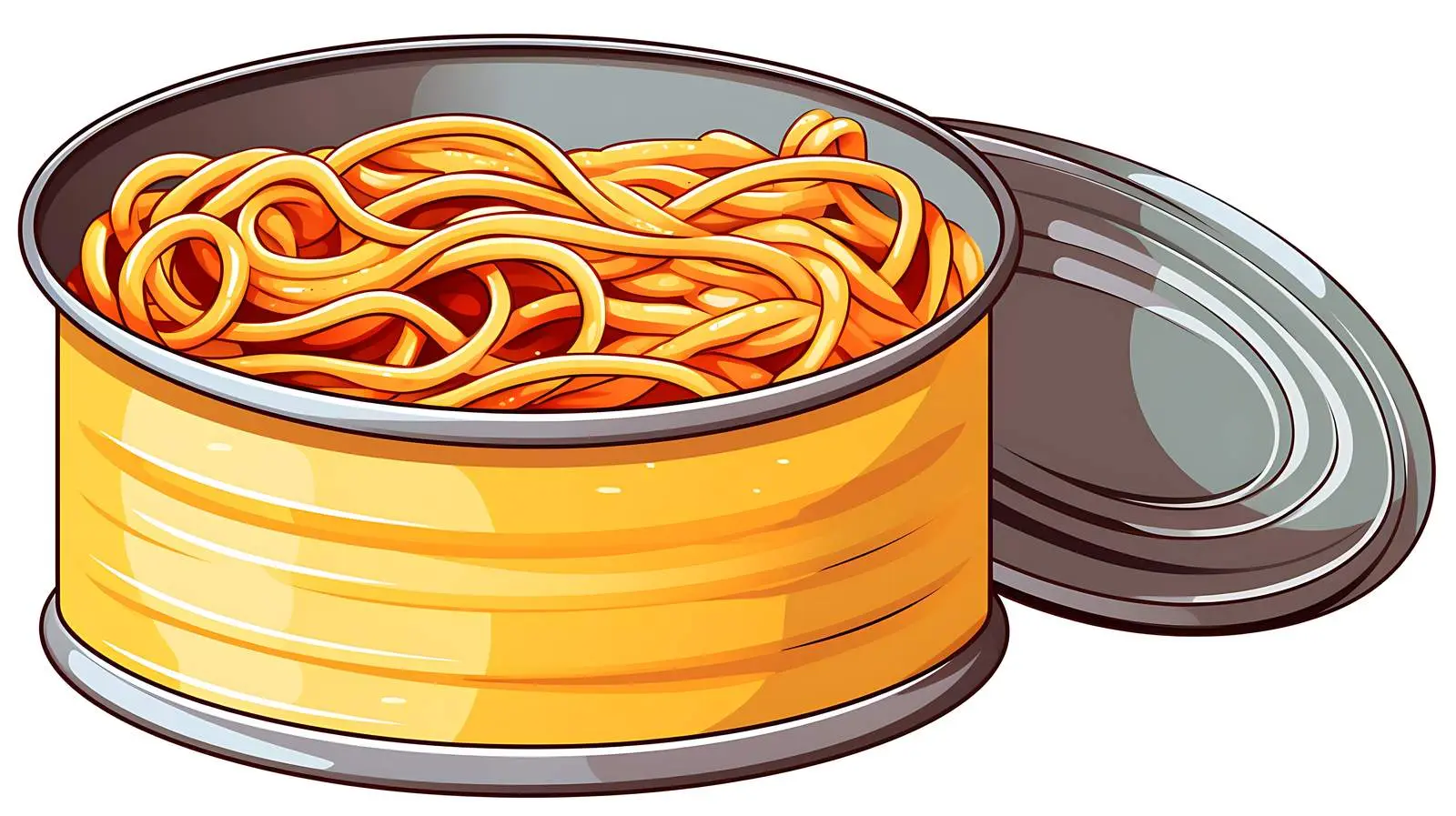 Spaghetti Can Vector Illustration — free download from Dotvec