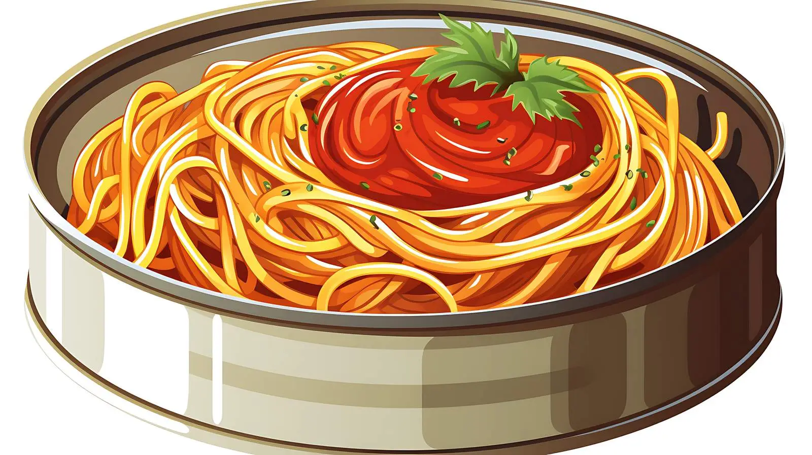 Canned Spaghetti Vector Illustration — free download from Dotvec