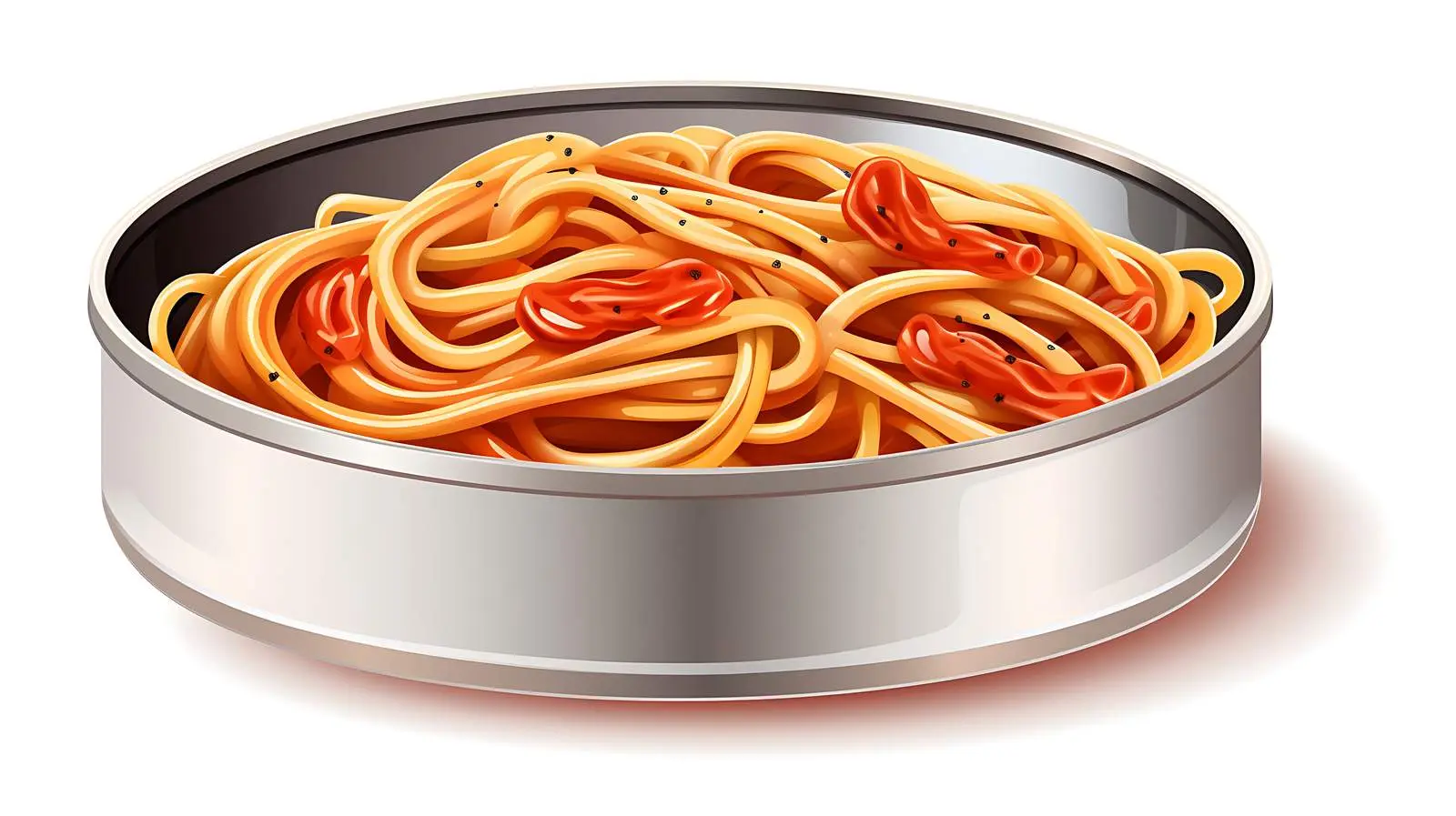 Spaghetti in Aluminum Can Vector Illustration — free download from Dotvec