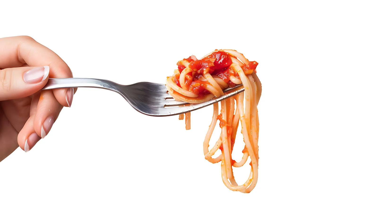 Elegant Girl Eating Spaghetti — free download from Dotvec
