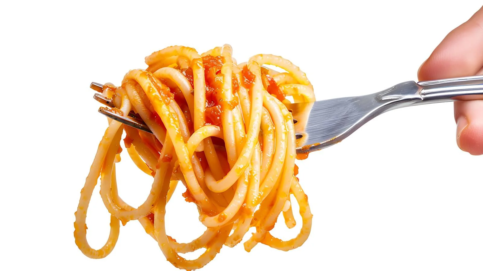 Girl Eating Spaghetti with Fork — free download from Dotvec