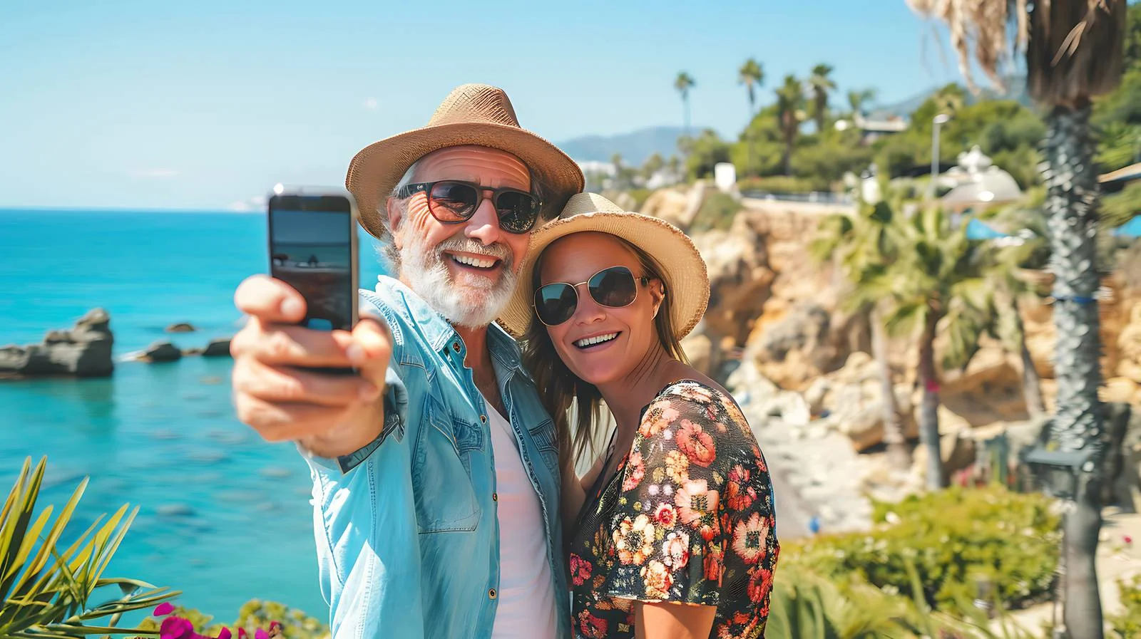 Joyful Couple Exploring Malaga — free download from Dotvec