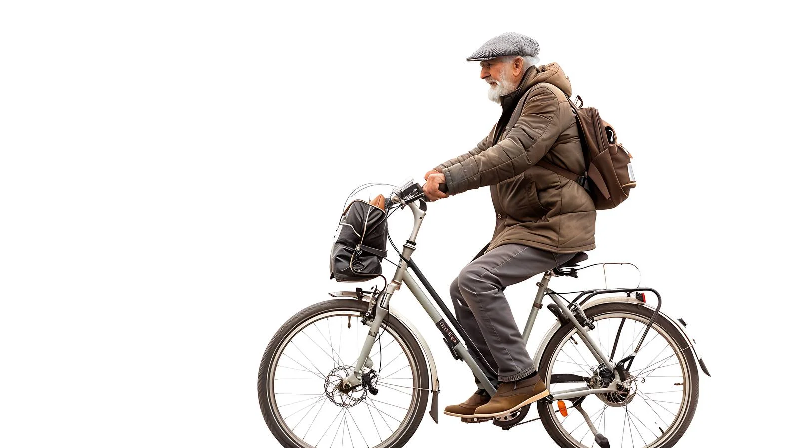 Senior Man E-biking in Asturias, Spain — free download from Dotvec