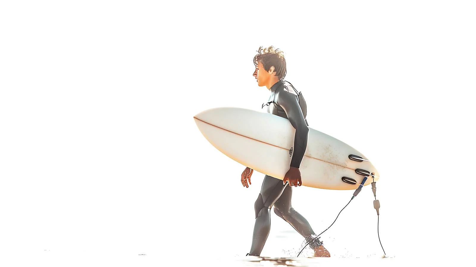 Young Surfer Walking to Water in Avilés — free download from Dotvec