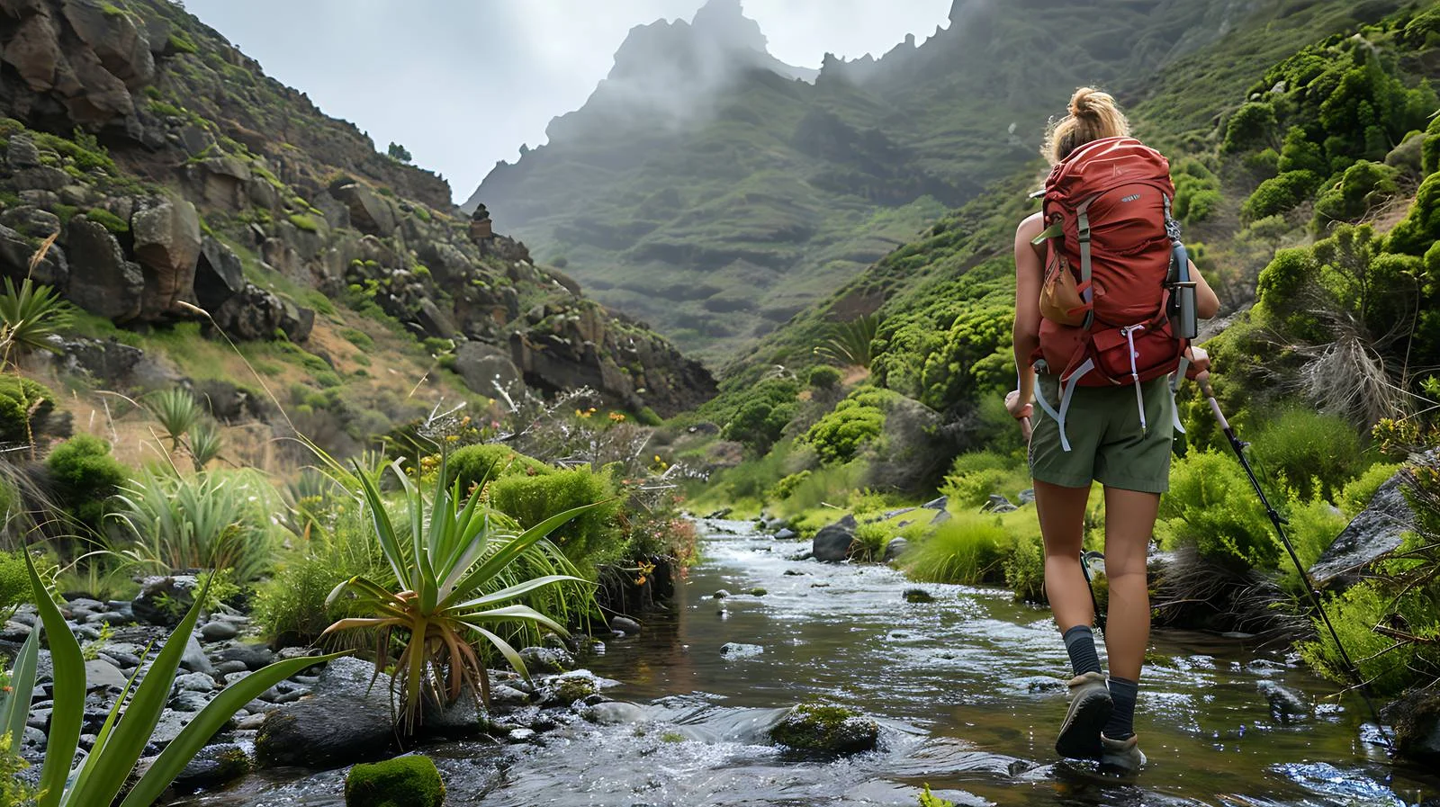 Exploring La Gomera: Female Trekker — free download from Dotvec