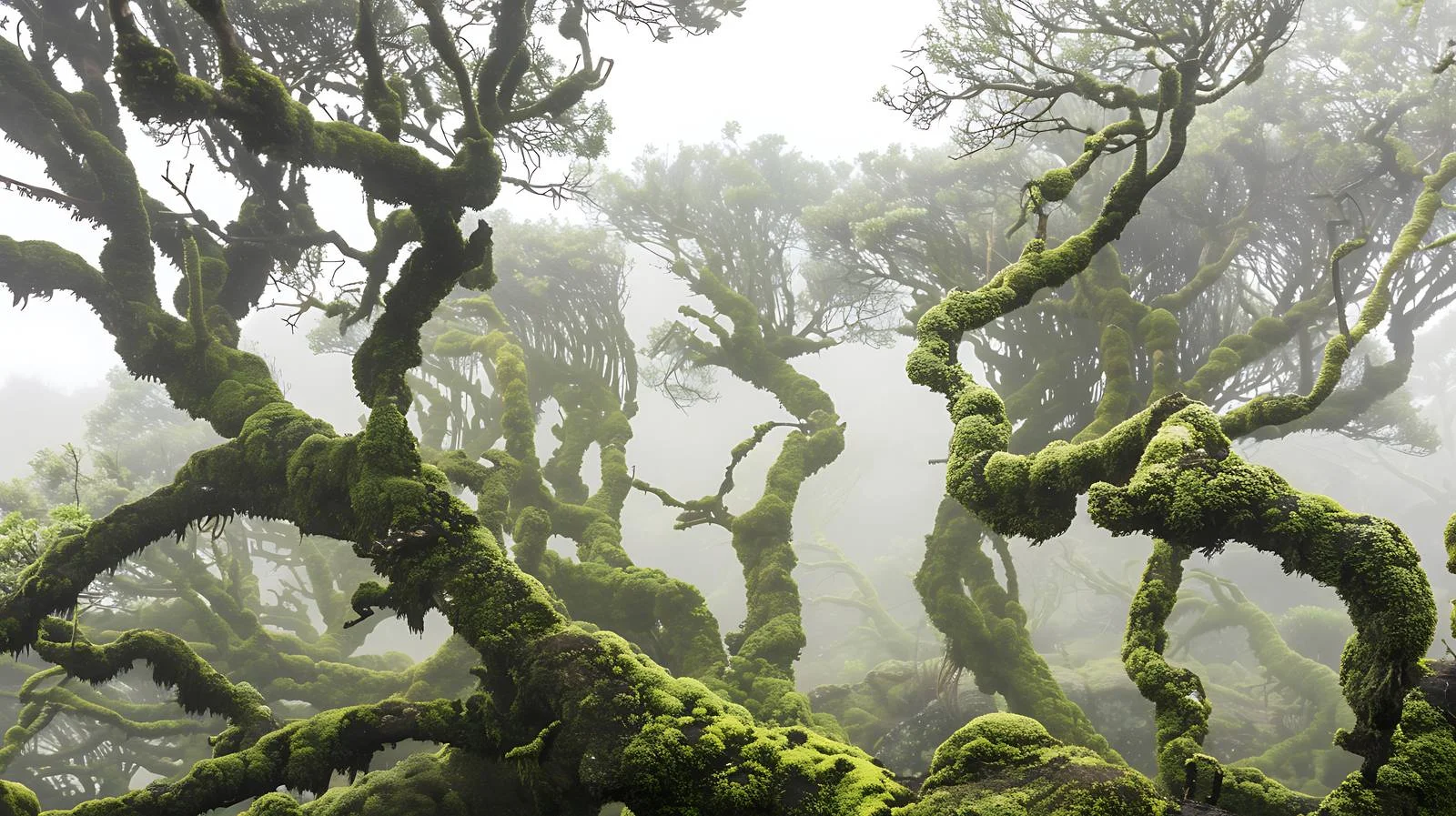 Lush Moss-Covered Trees in La Gomera — free download from Dotvec