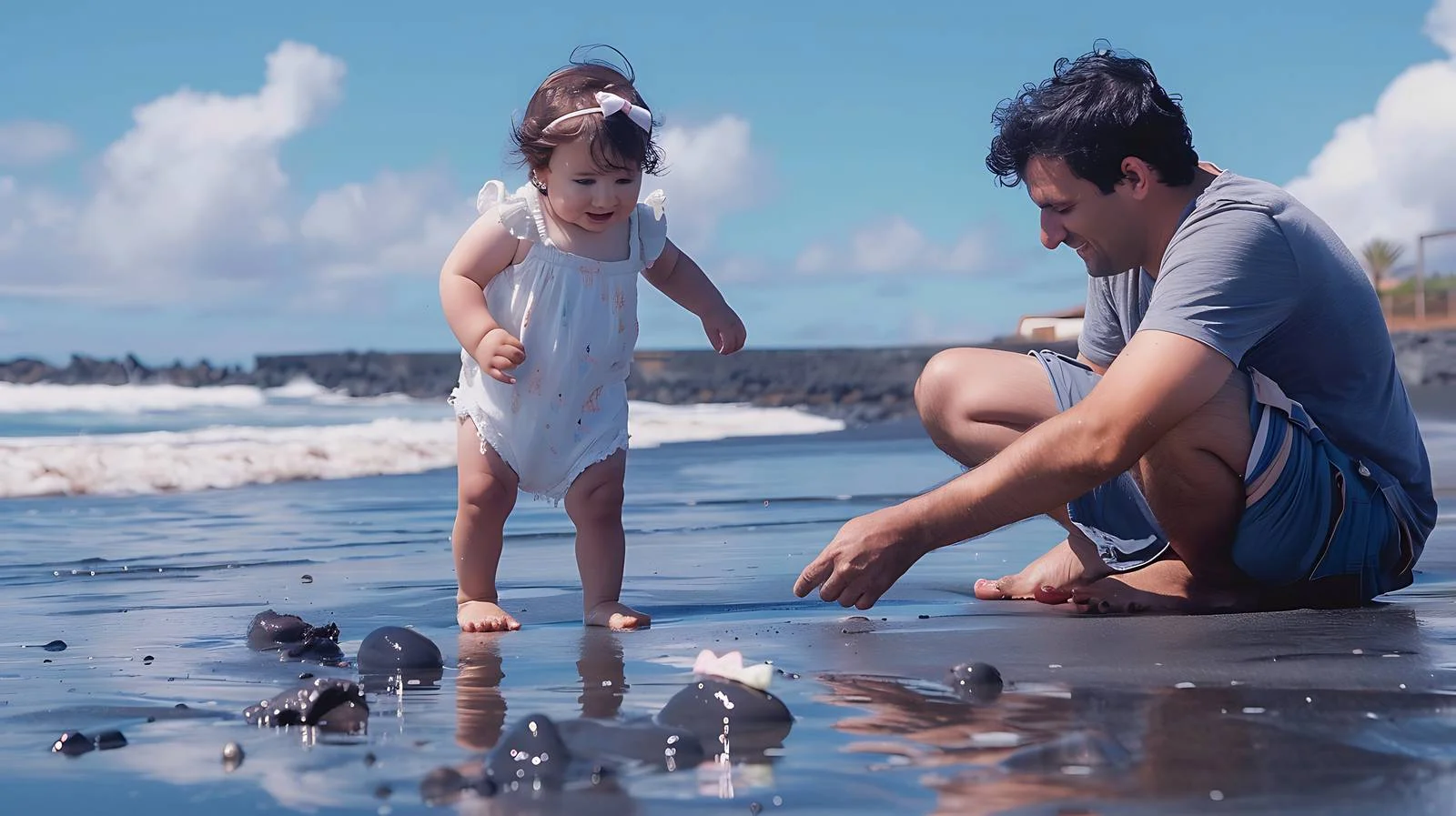 Family Bonding in Lanzarote with Baby — free download from Dotvec