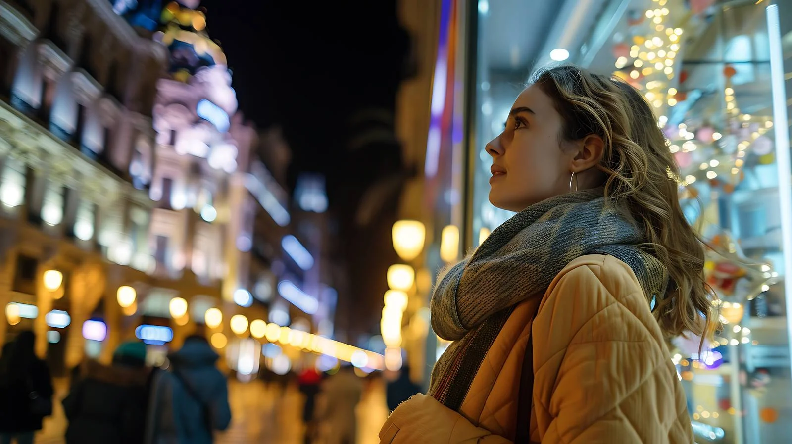 Nightlife in Madrid: Young Woman Outing — free download from Dotvec