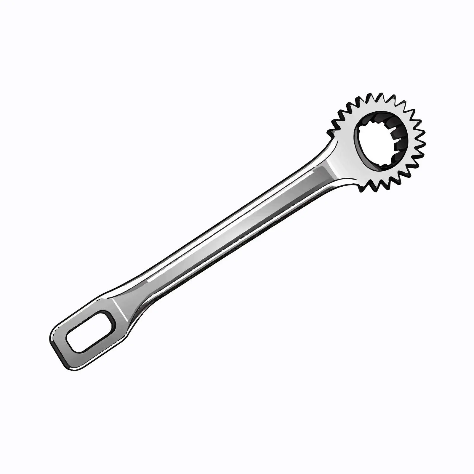 Vector Spanner Line Illustration on White Background — free download from Dotvec
