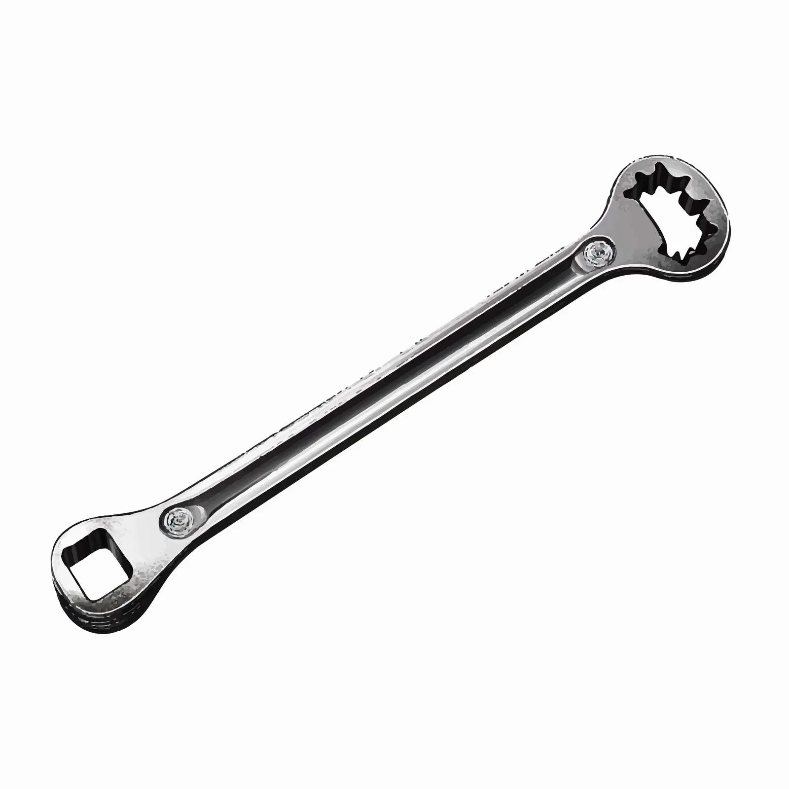 Spanner Line Vector Illustration on White Background — free download from Dotvec