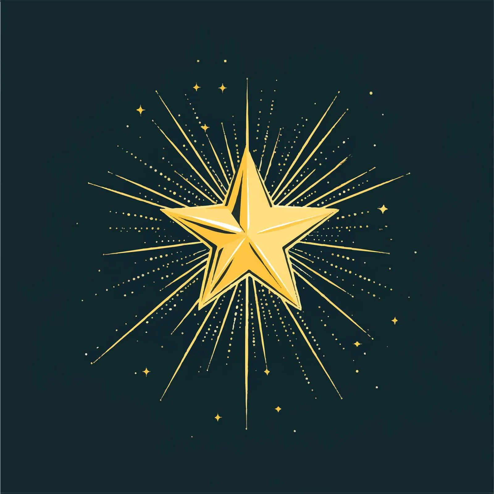 Bright Star Flat Vector Illustration — free download from Dotvec