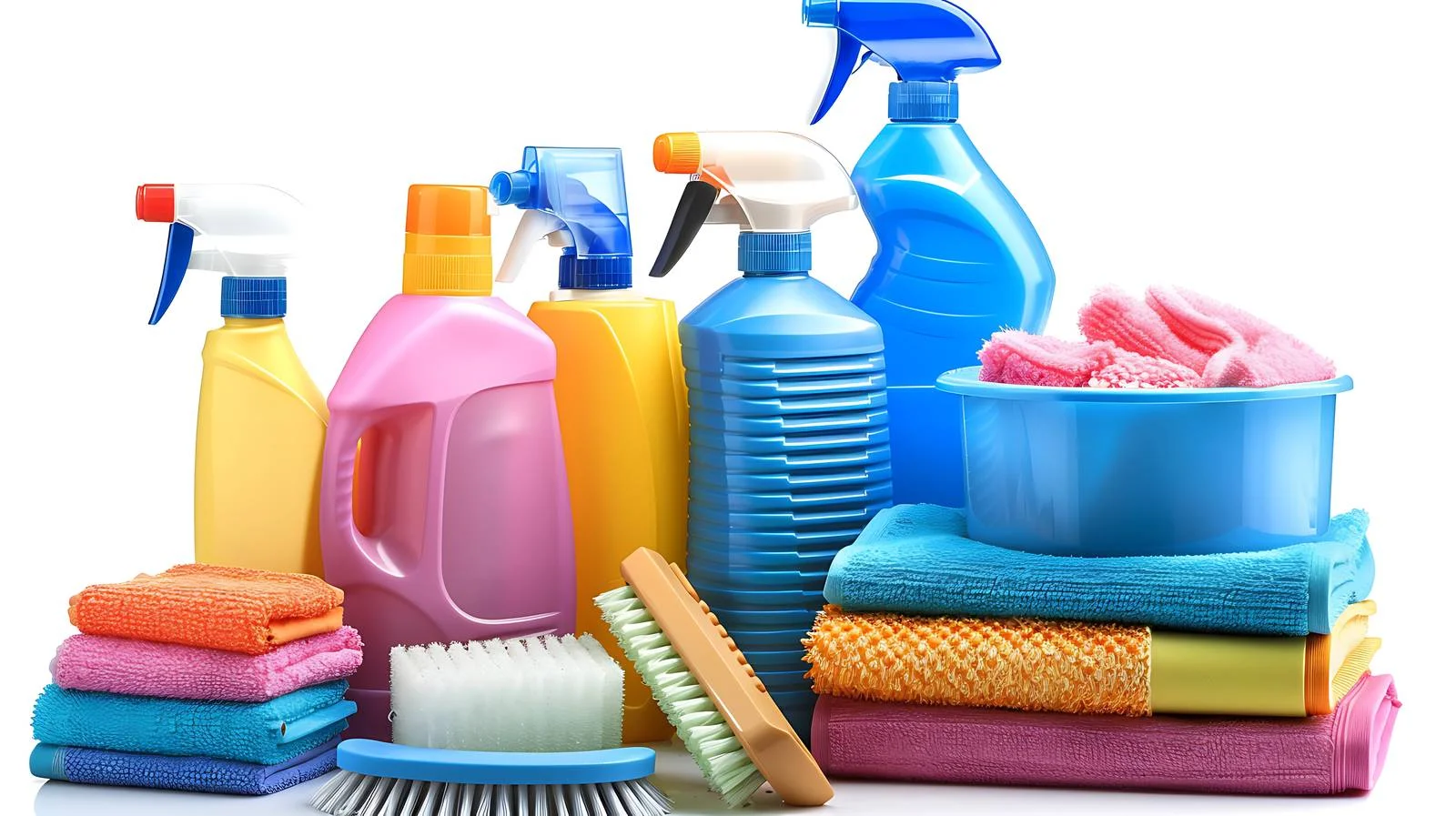Elegantly Organized Home Cleaning Products Display — free download from Dotvec