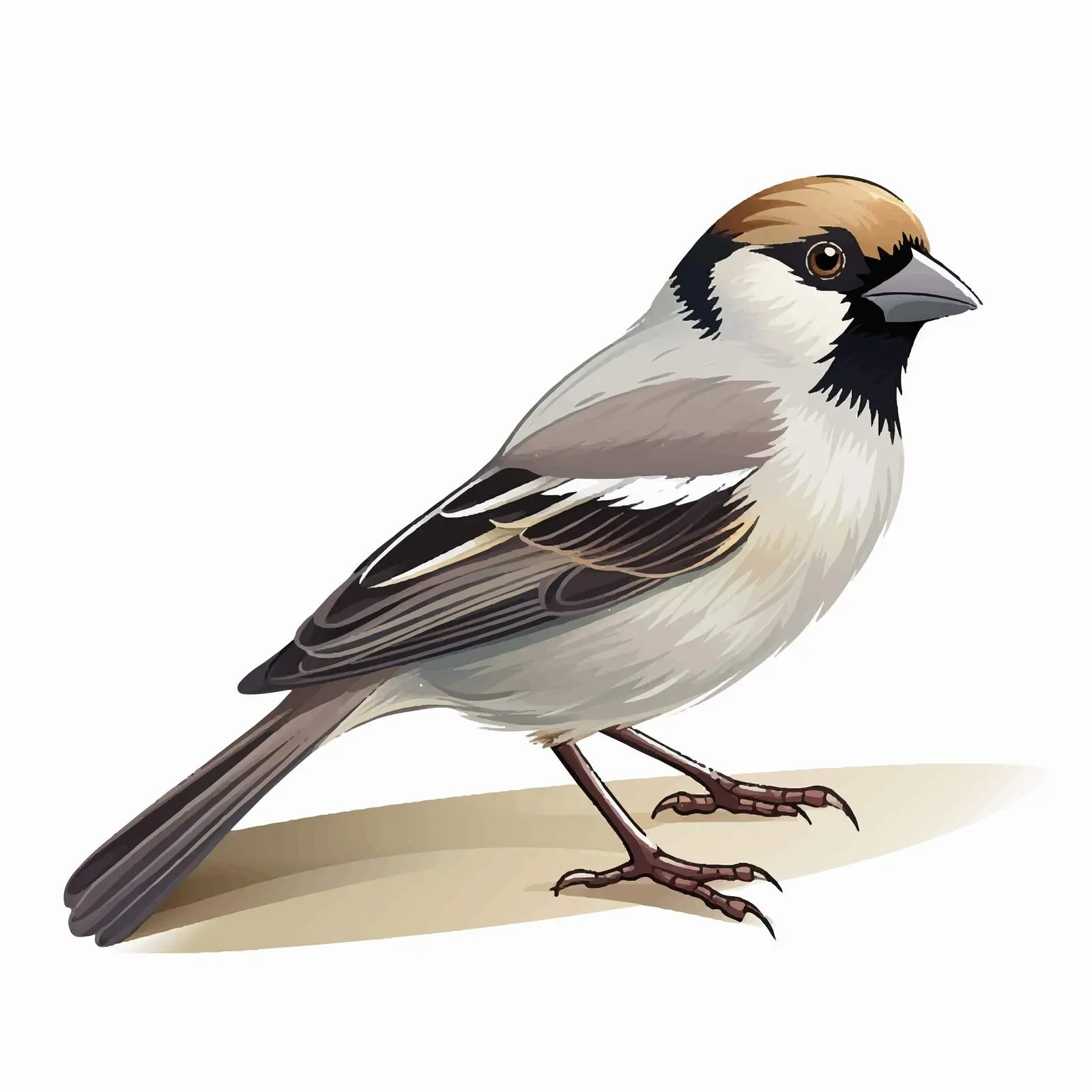 Cartoon Sparrow Bird Vector Illustration — free download from Dotvec