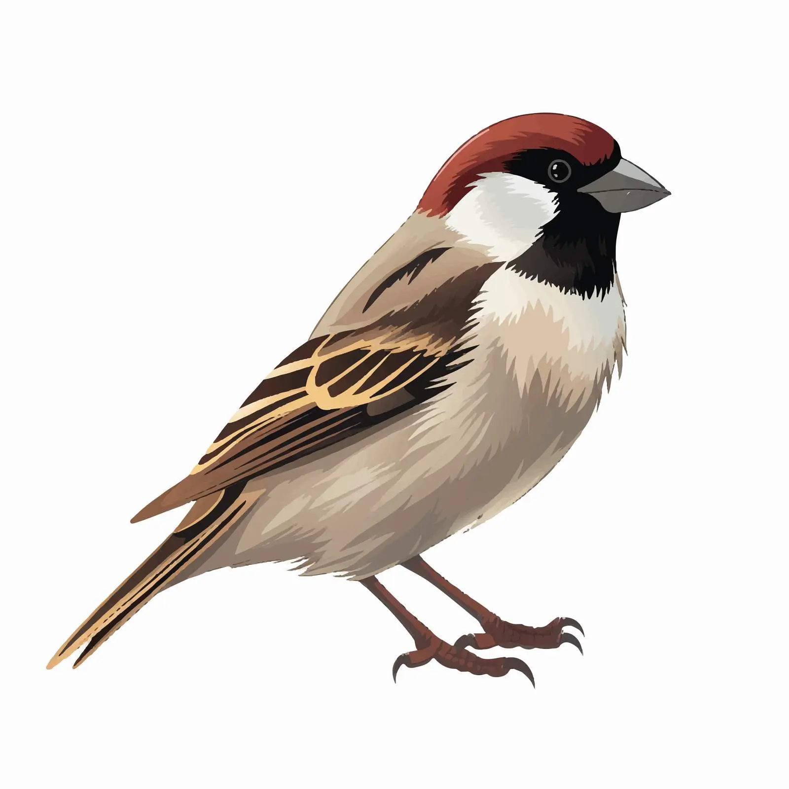 Cartoon Sparrow Bird Vector Illustration — free download from Dotvec