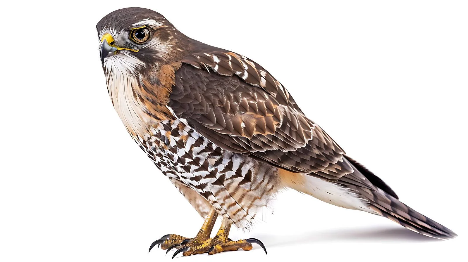 Majestic Female Sparrow Hawk Isolated on White — free download from Dotvec