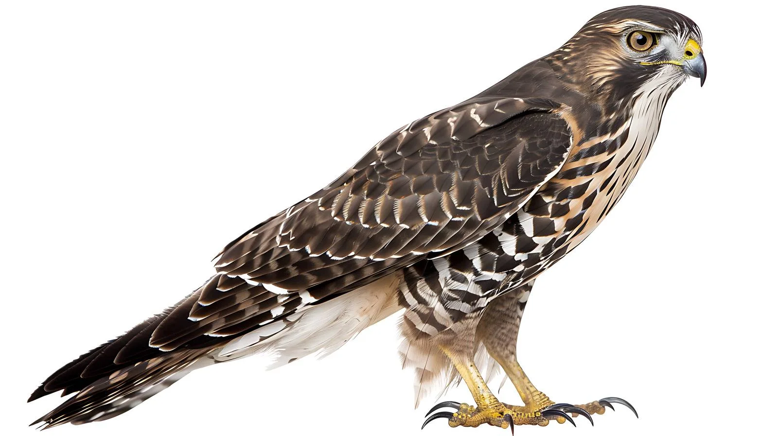 Female Sparrow Hawk Isolated on White — free download from Dotvec