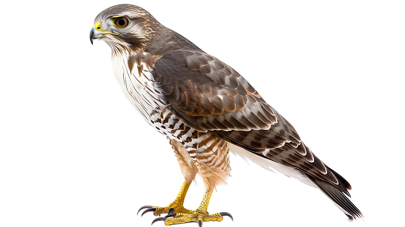 Graceful Sparrowhawk Female Bird Isolated White — free download from Dotvec