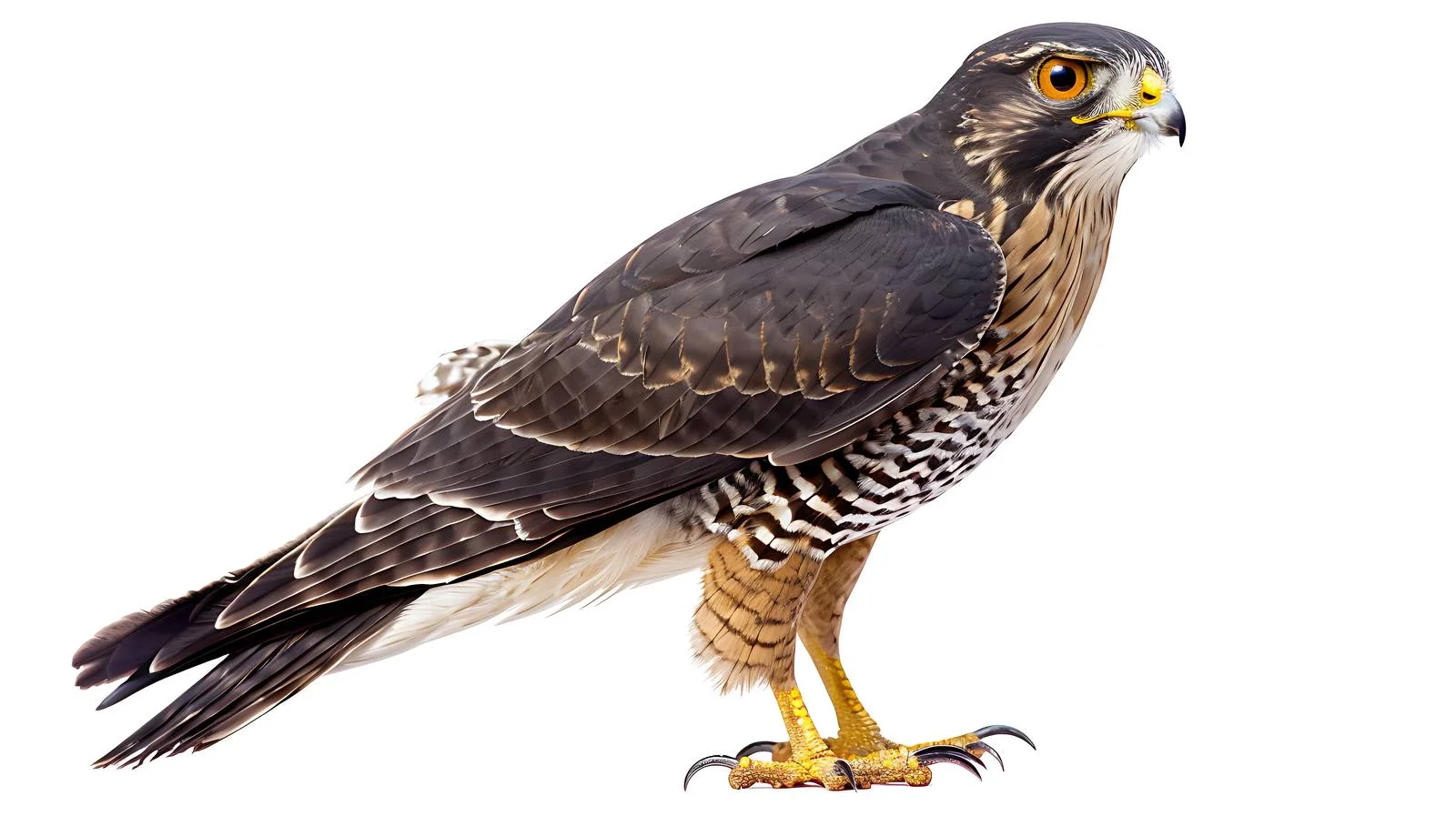 Elegant Sparrowhawk Close-Up on White — free download from Dotvec