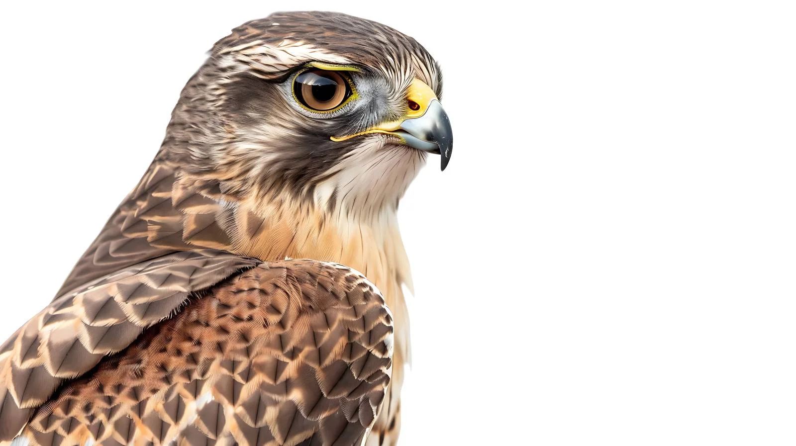 Elegant Sparrowhawk Close-Up Isolated on White — free download from Dotvec