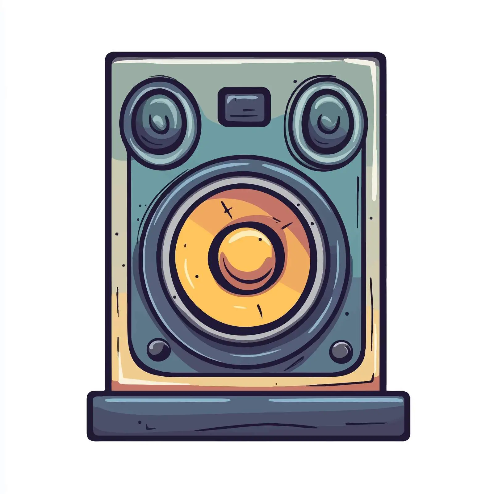 Hand Drawn Cartoon Speaker Illustration Vector — free download from Dotvec