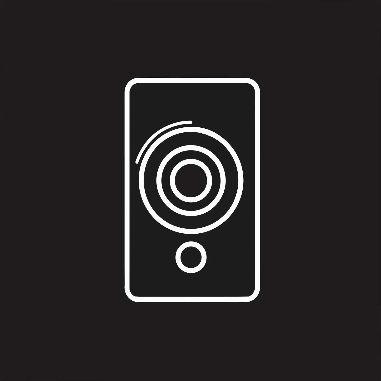 Isolated Speaker Icon on Black Background — free download from Dotvec