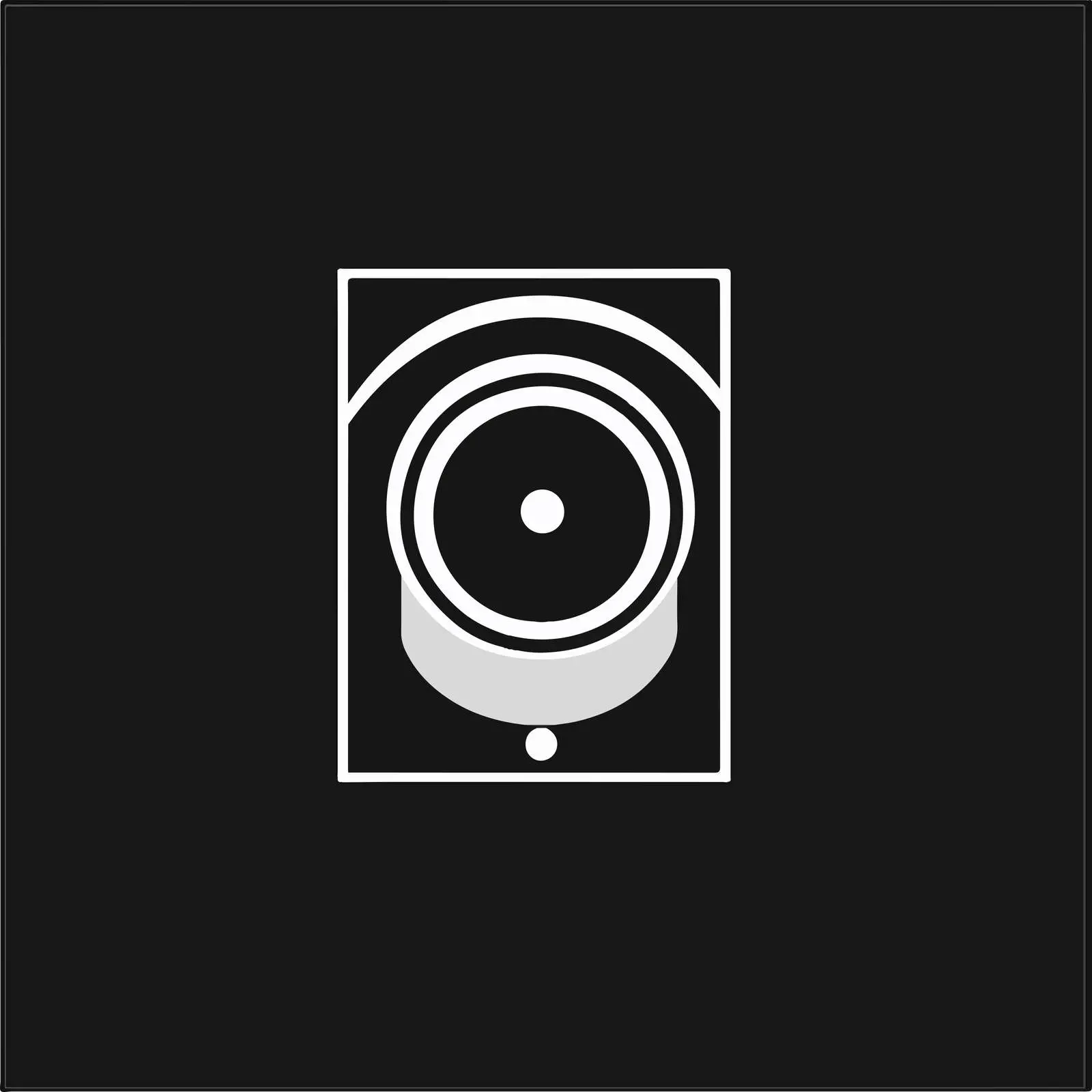 Isolated Speaker Icon on Black Background — free download from Dotvec
