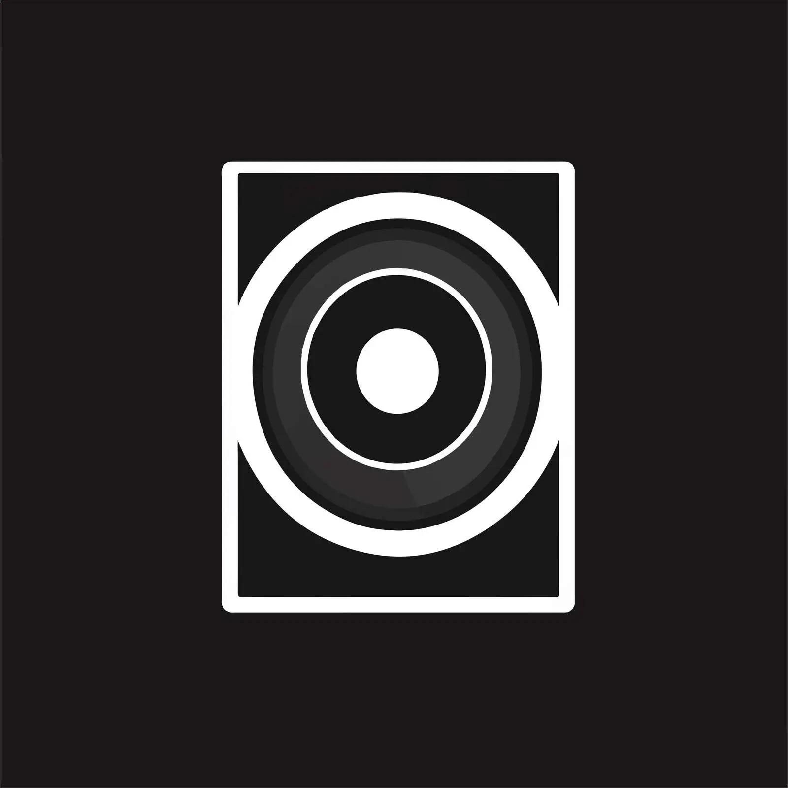 Isolated Speaker Icon on Black Background — free download from Dotvec