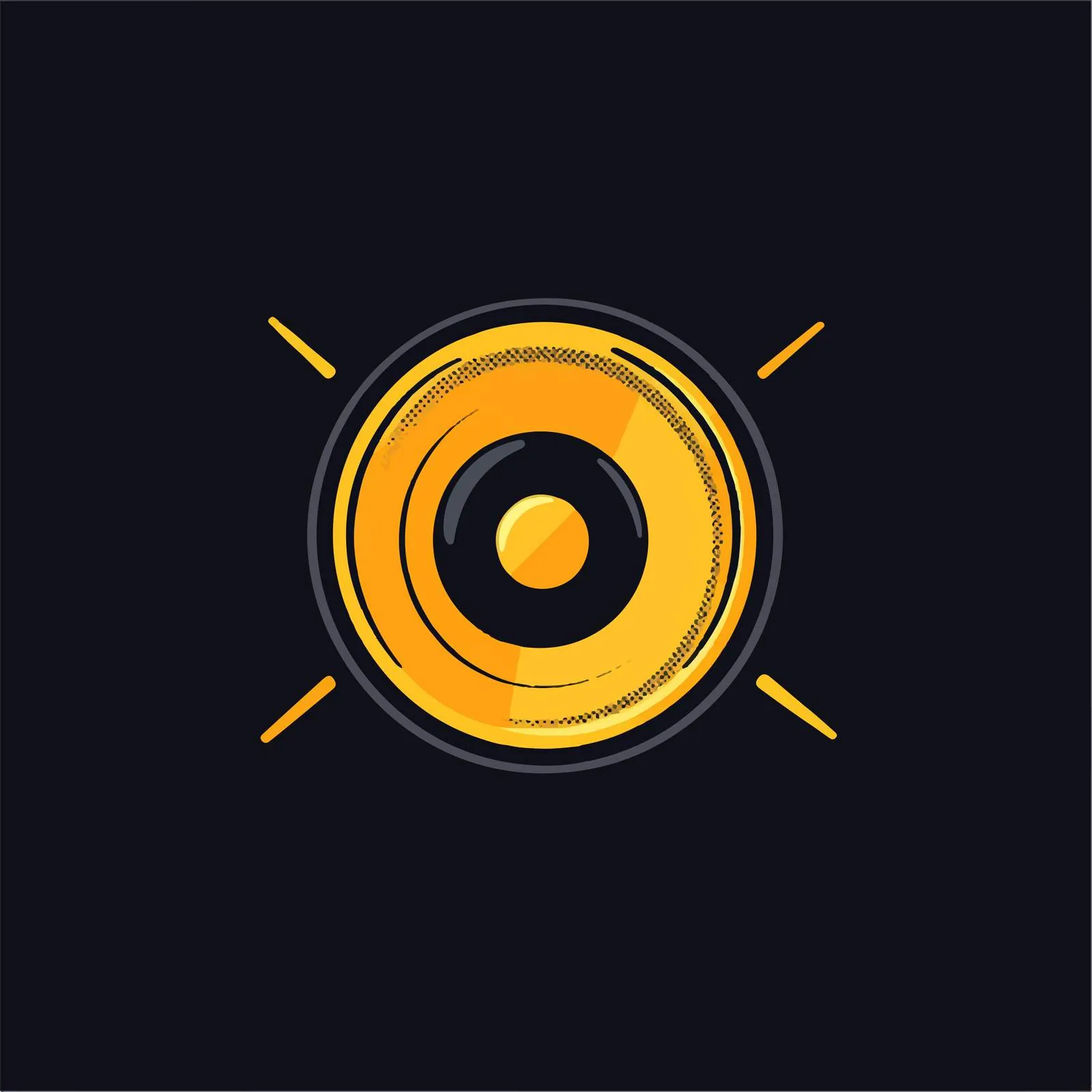 Speaker Icon on Black Background — free download from Dotvec