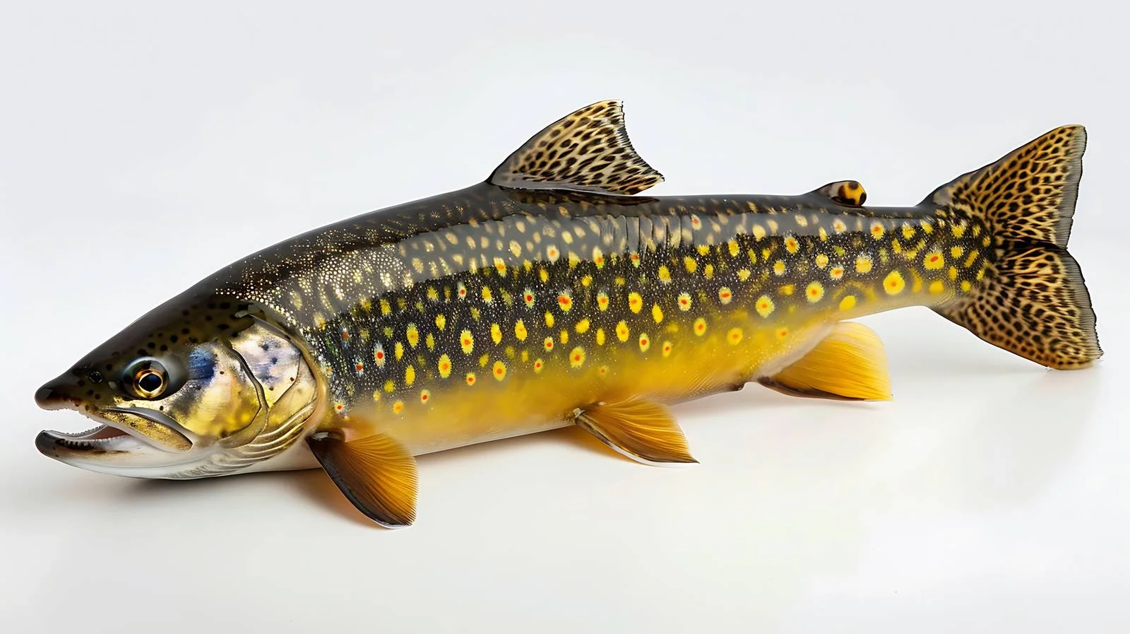 Vibrant Speckled Trout on White Background — free download from Dotvec