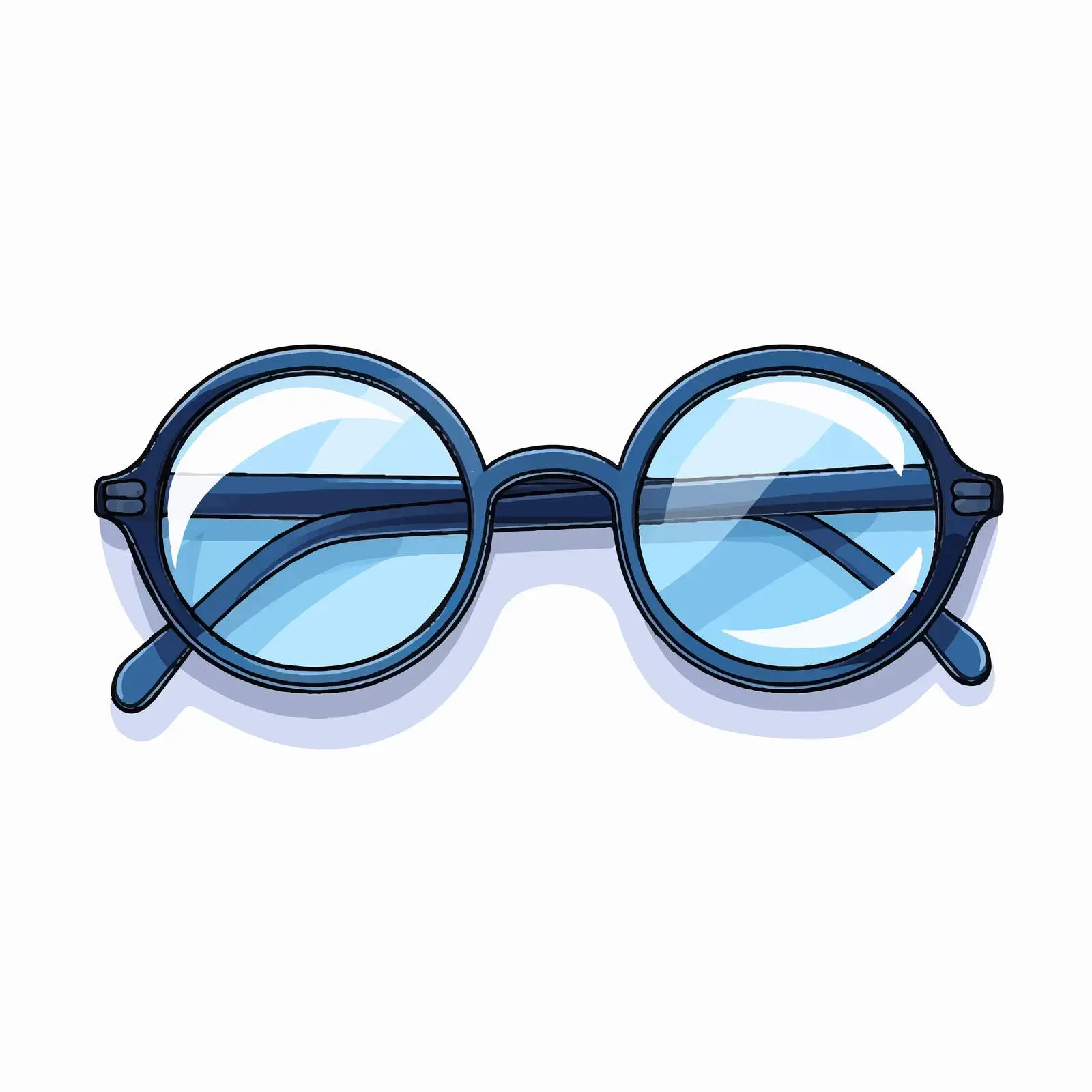 Cartoon Vector Illustration of Spectacles – free trendy eyewear image from Dotvec