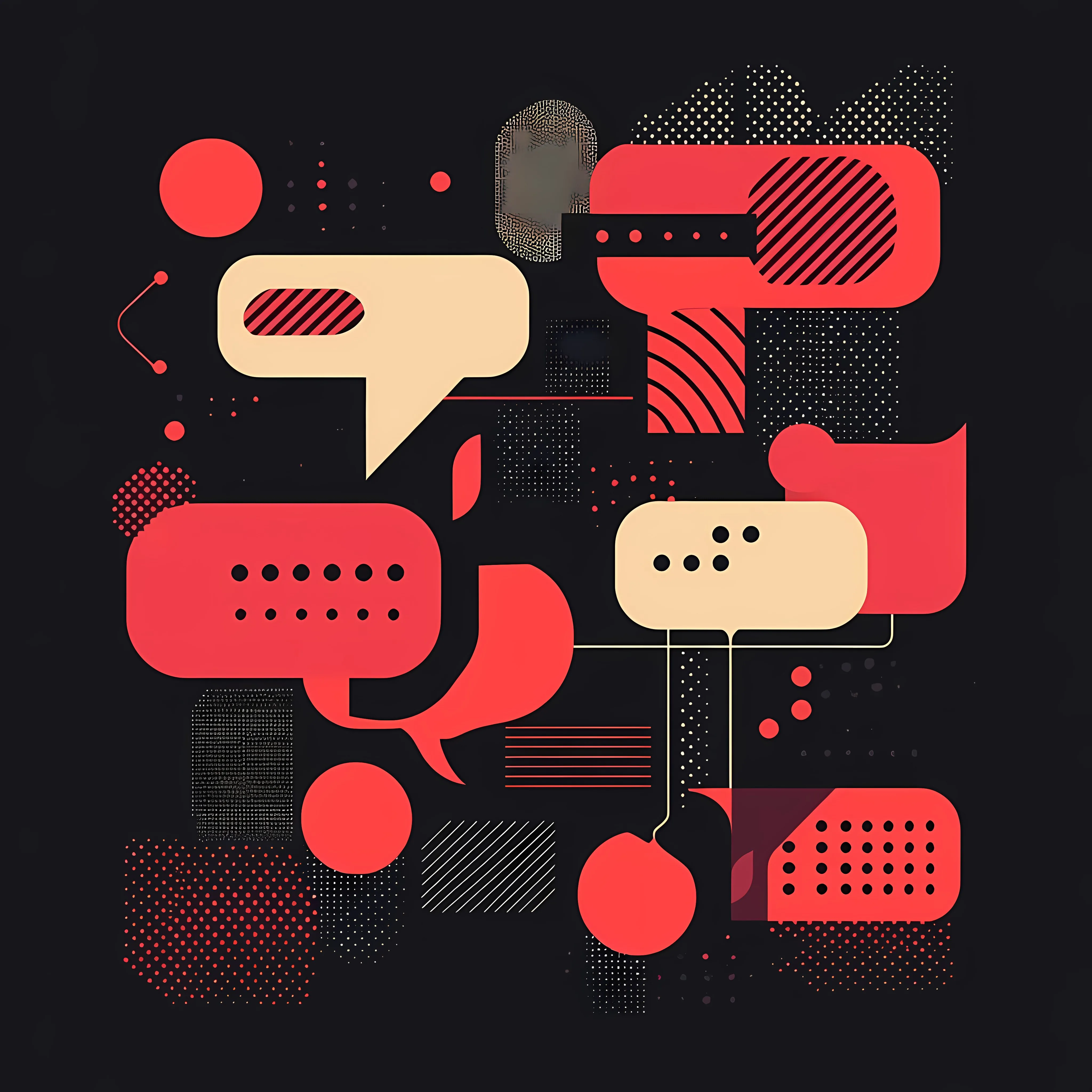 Flat Vector Speech Bubbles Communication Illustration — free download from Dotvec