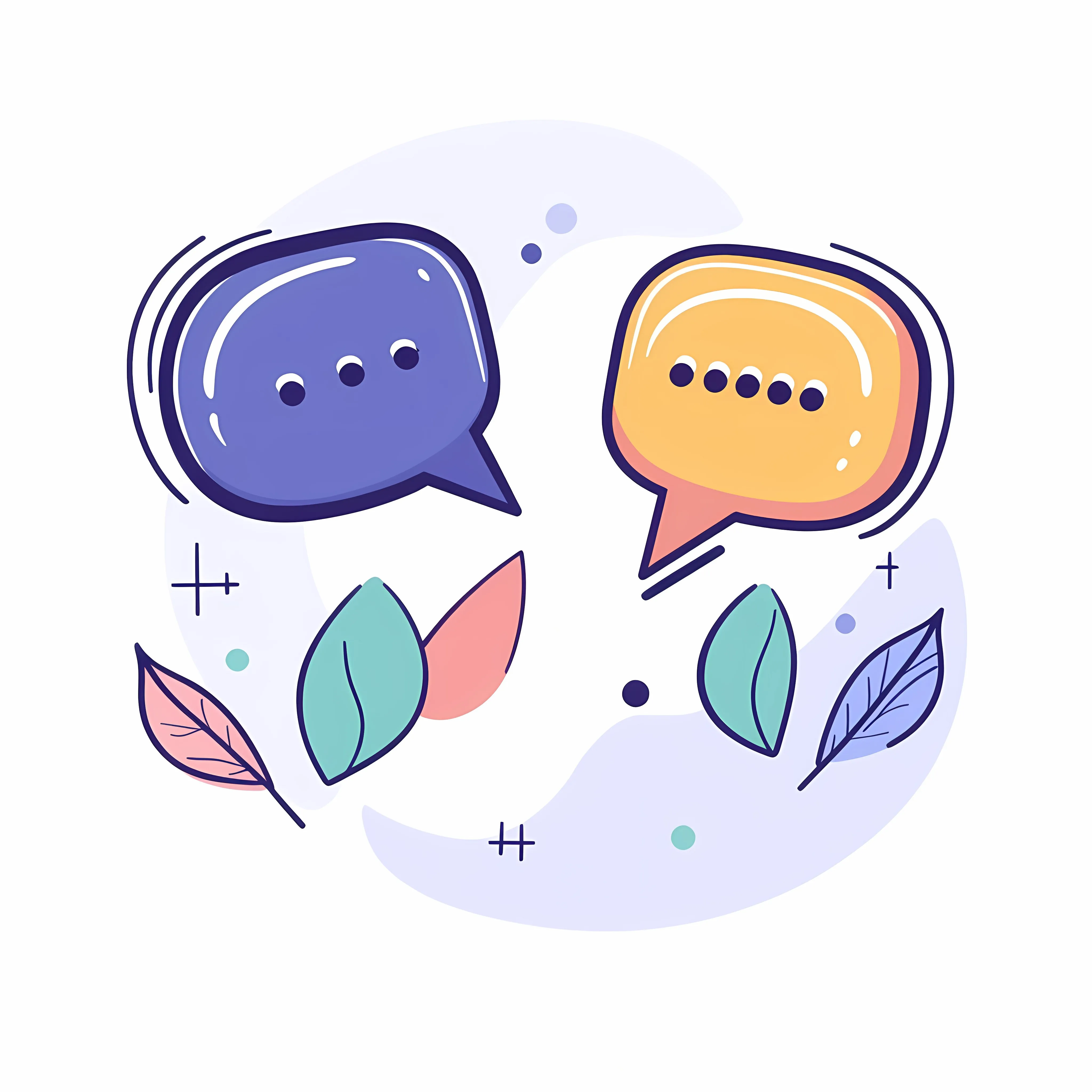 Flat Vector Illustration of Speech Bubbles — free download from Dotvec