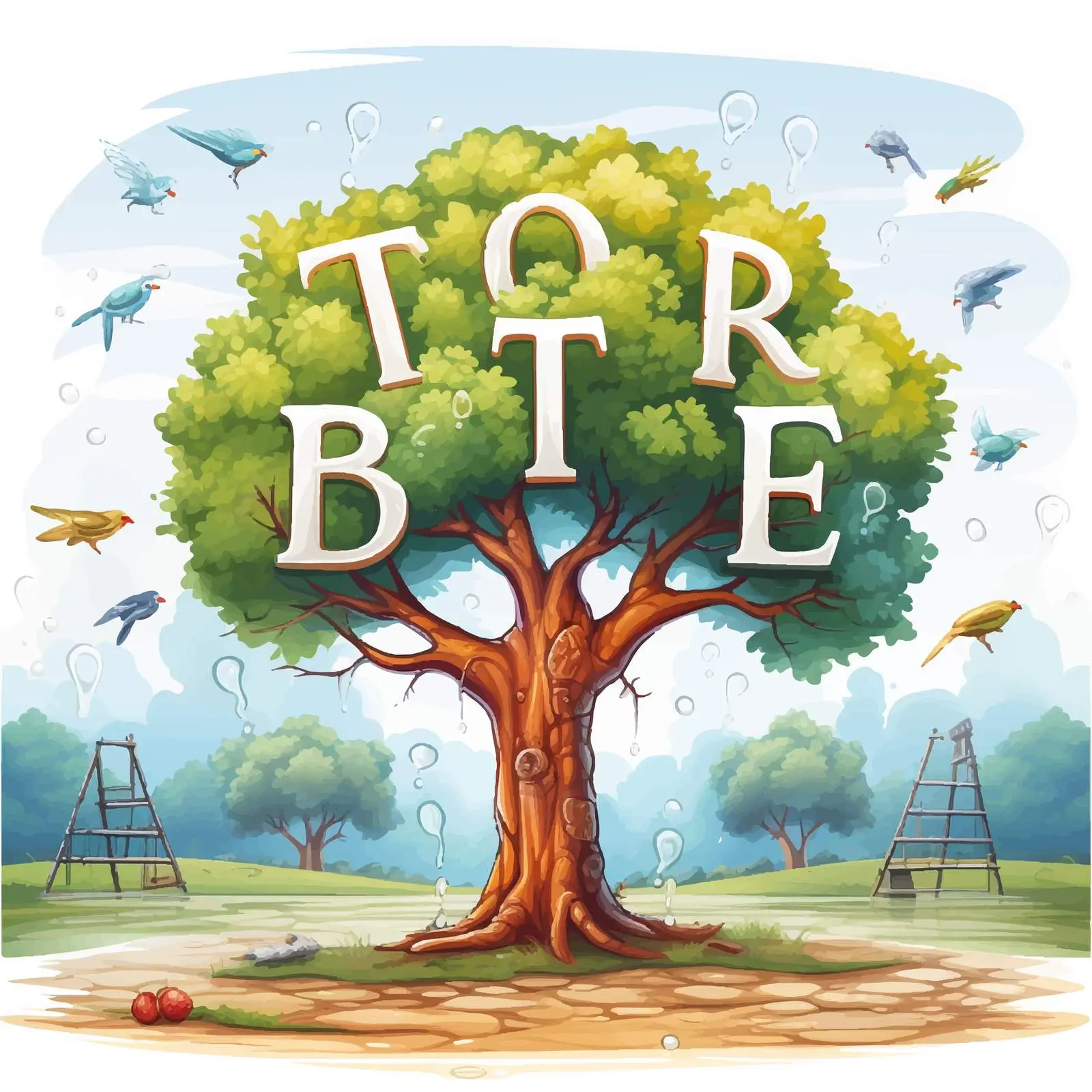 Cartoon Spelling Word Game Template Illustration — free download from Dotvec